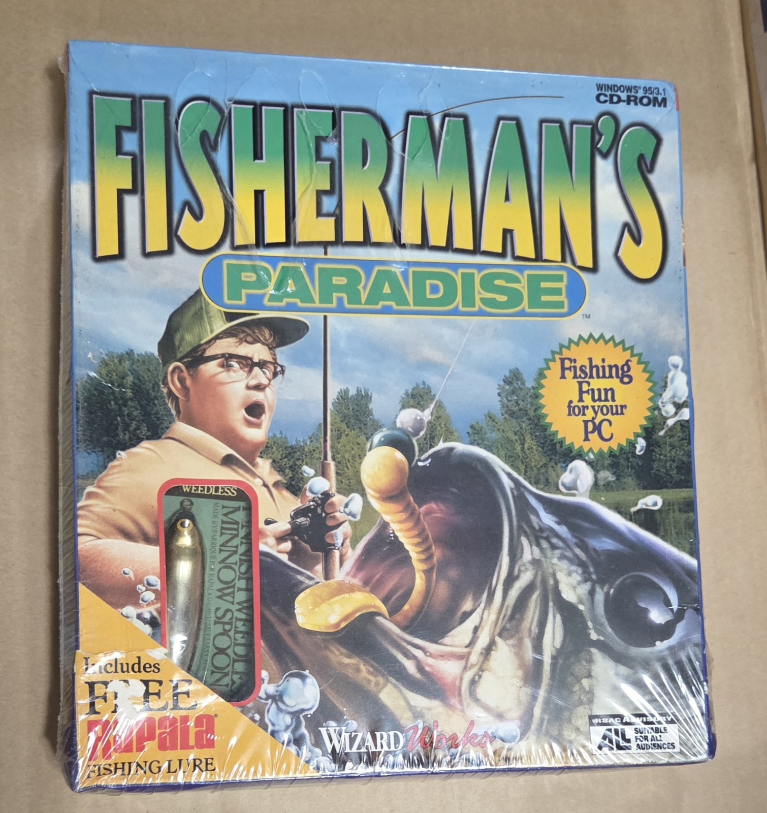 NEW FACTORY SEALED Fisherman's Paradise PC Game Complete Includes Rapala Lure