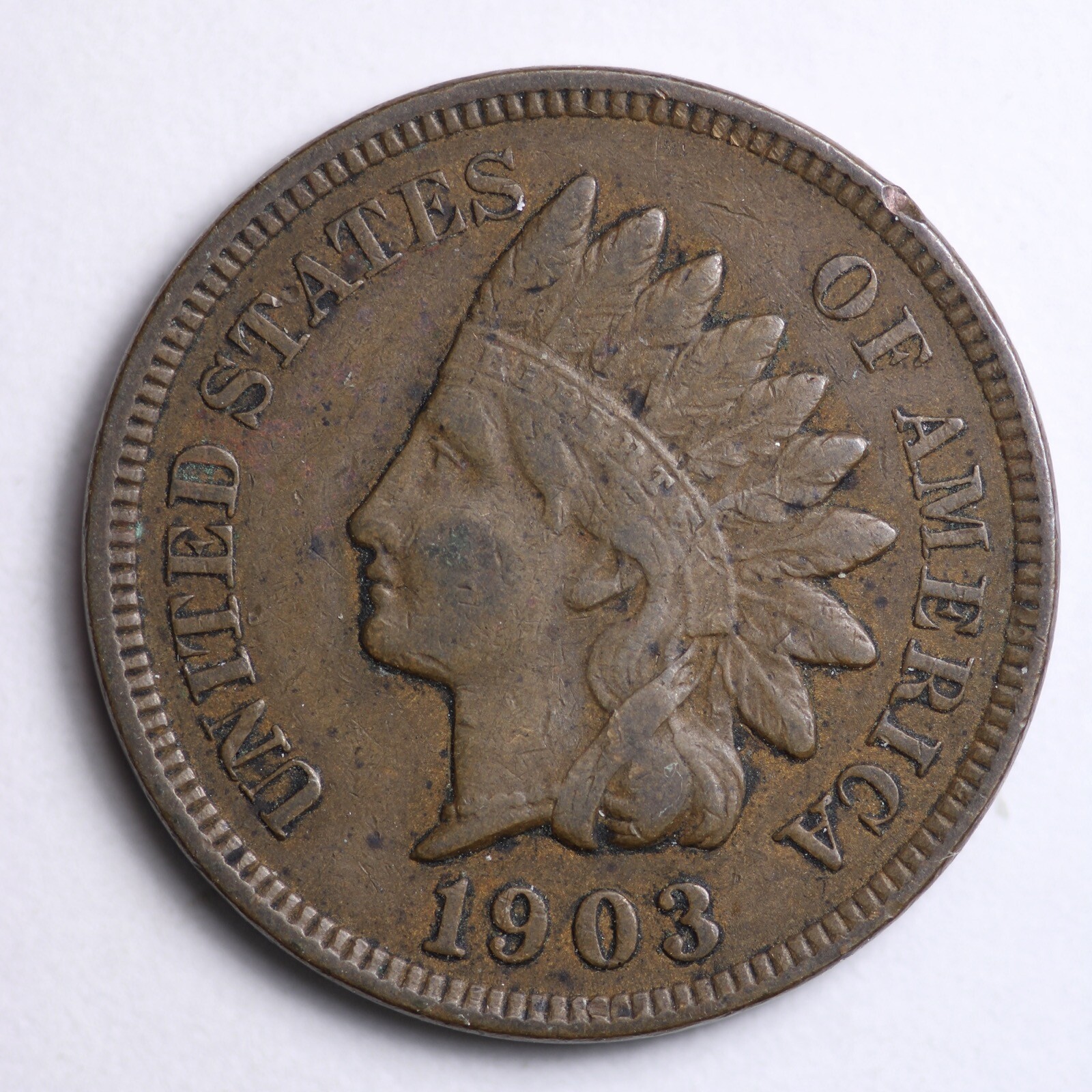 1903 Indian Head Cent Penny SHARP DETAILS VF B034