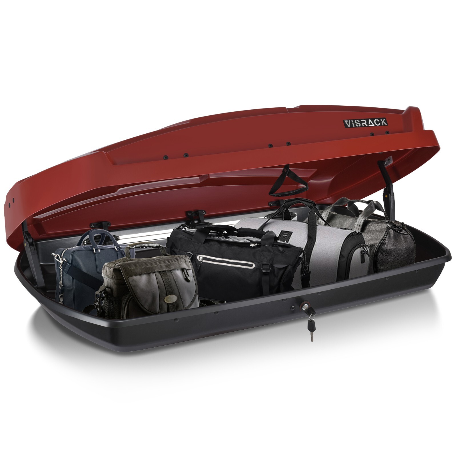 15 Cubic Feet Car Top Cargo Carrier Vehicle Roof Mount Luggage Storage Box