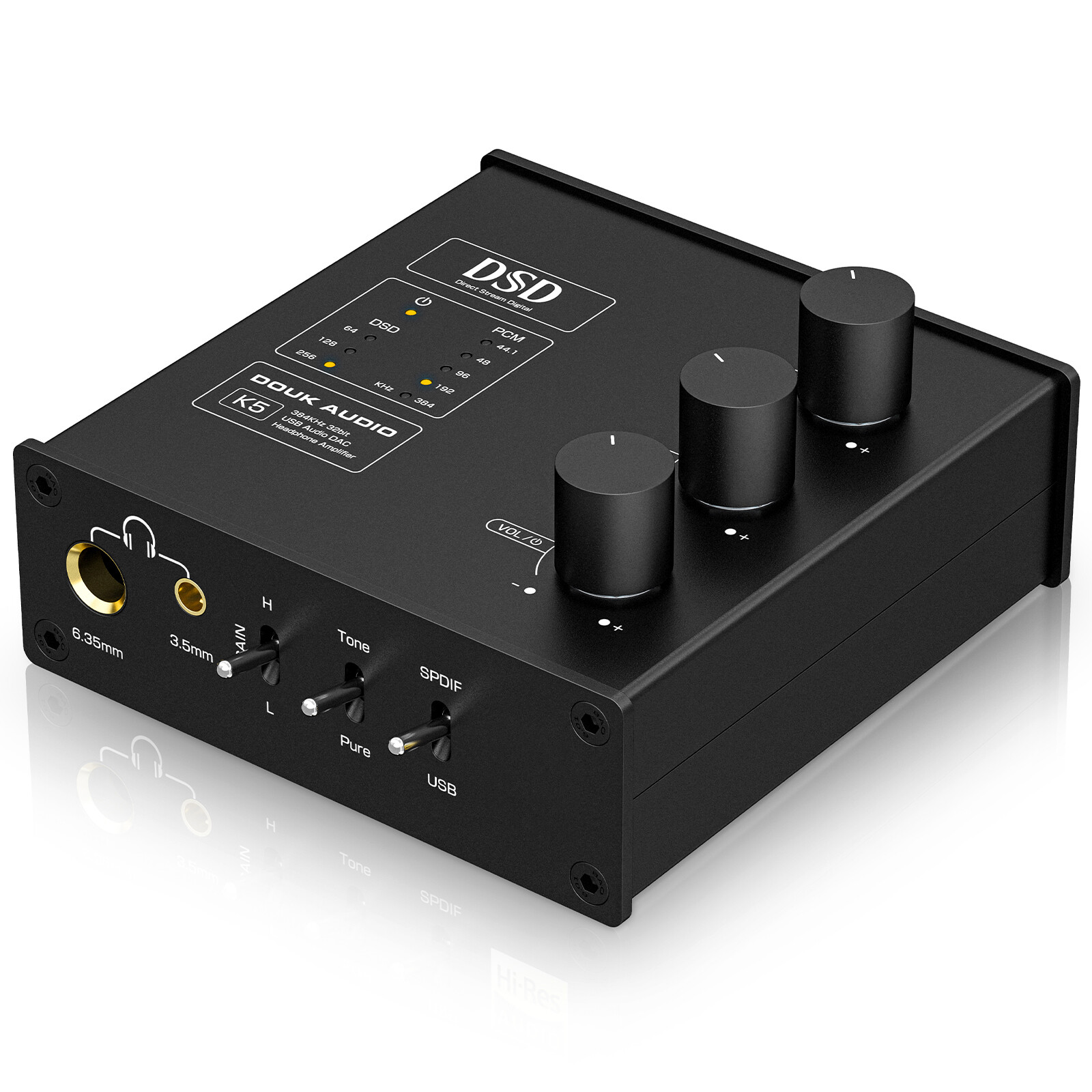 HIFI ESS9038 USB DAC Digital to Analog Converter Desk Headphone Amplifier DSD256