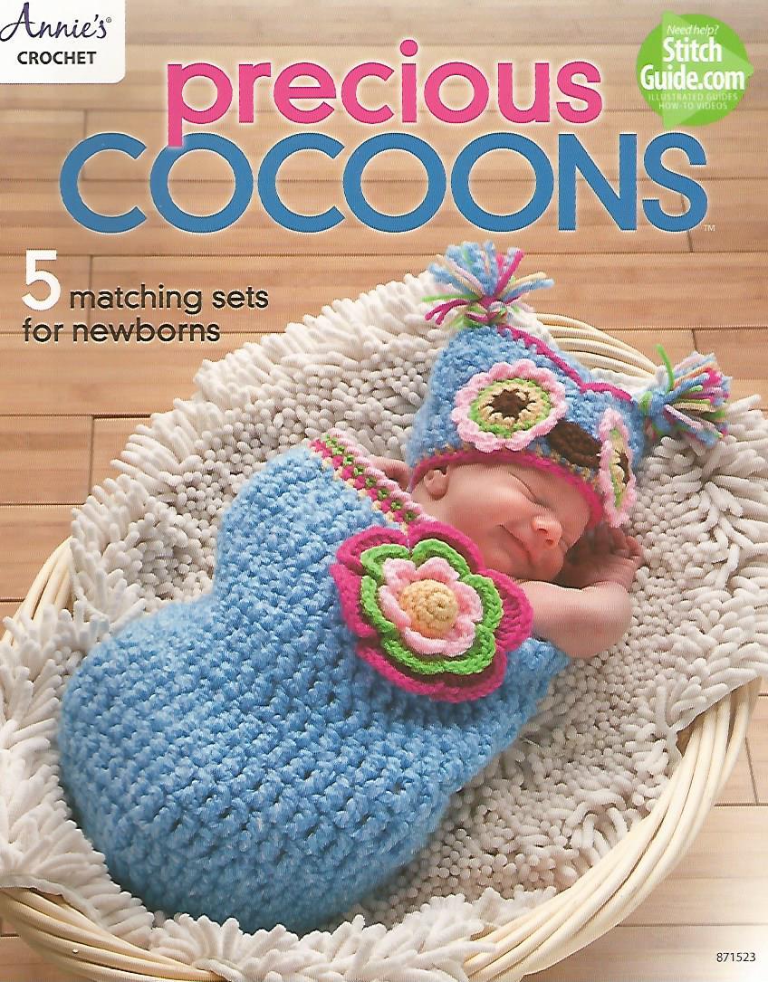 Precious Cocoons Annie's Crochet Patterns 871523 Newborn Owl Mermaid Sant NEW