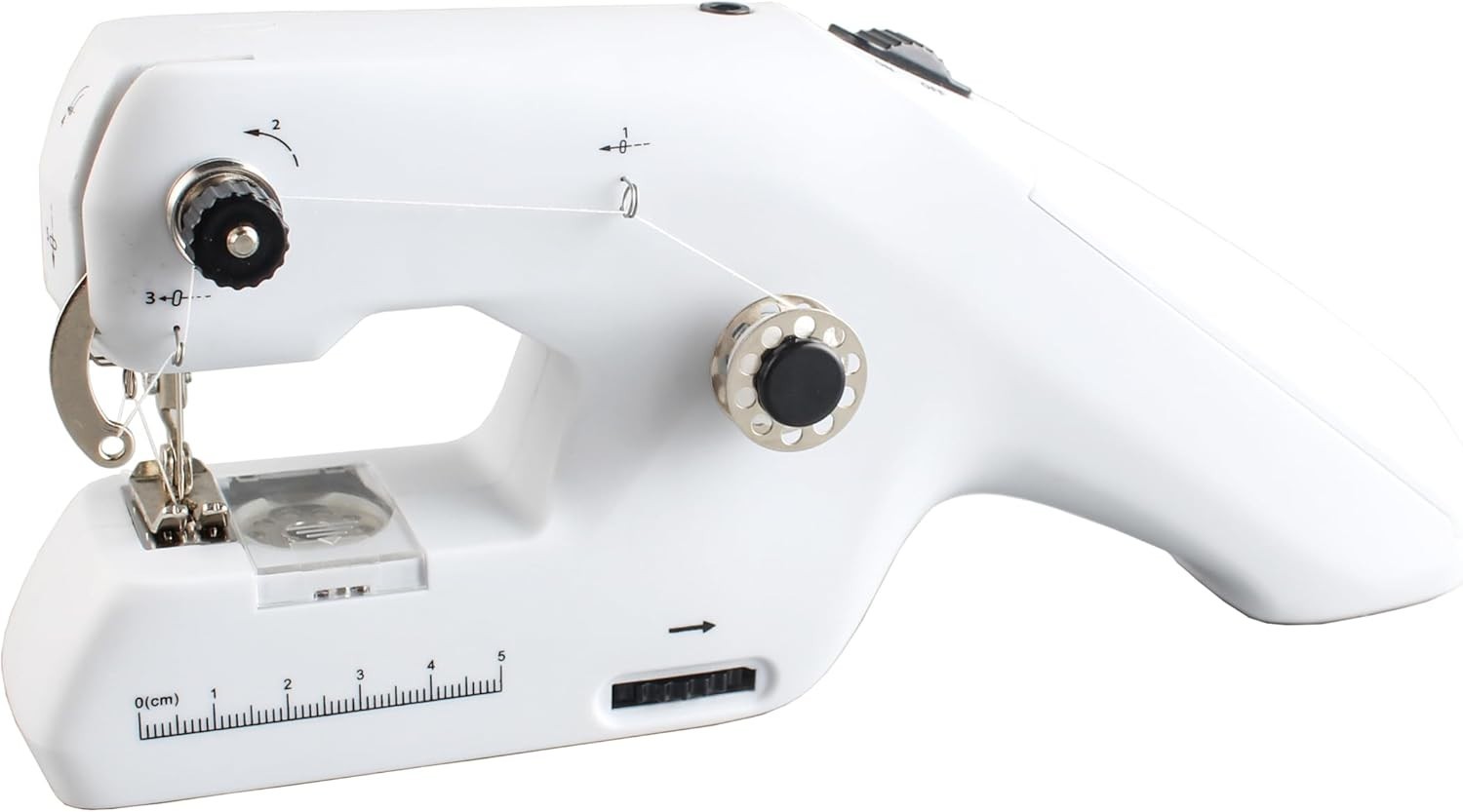 Portable 2-Thread Lockstitch Sewing Machine