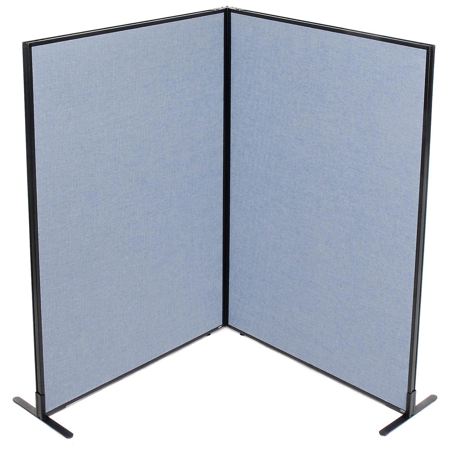 48-1/4"W x 72"H Freestanding 2-Panel Corner Room Divider Blue