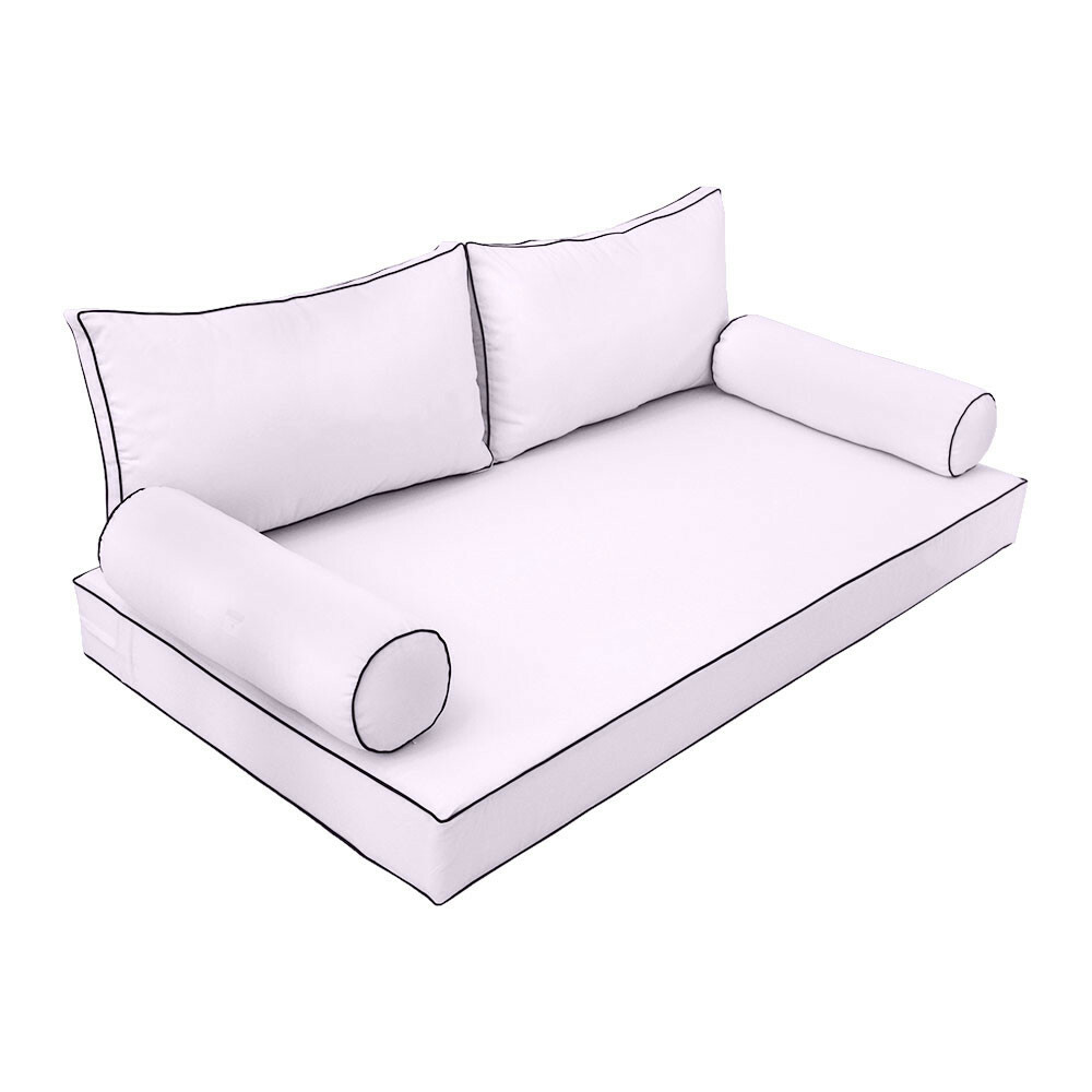Style2 5PC Contrast Pipe Daybed Mattress Cushion Complete Set Twin Size AD107