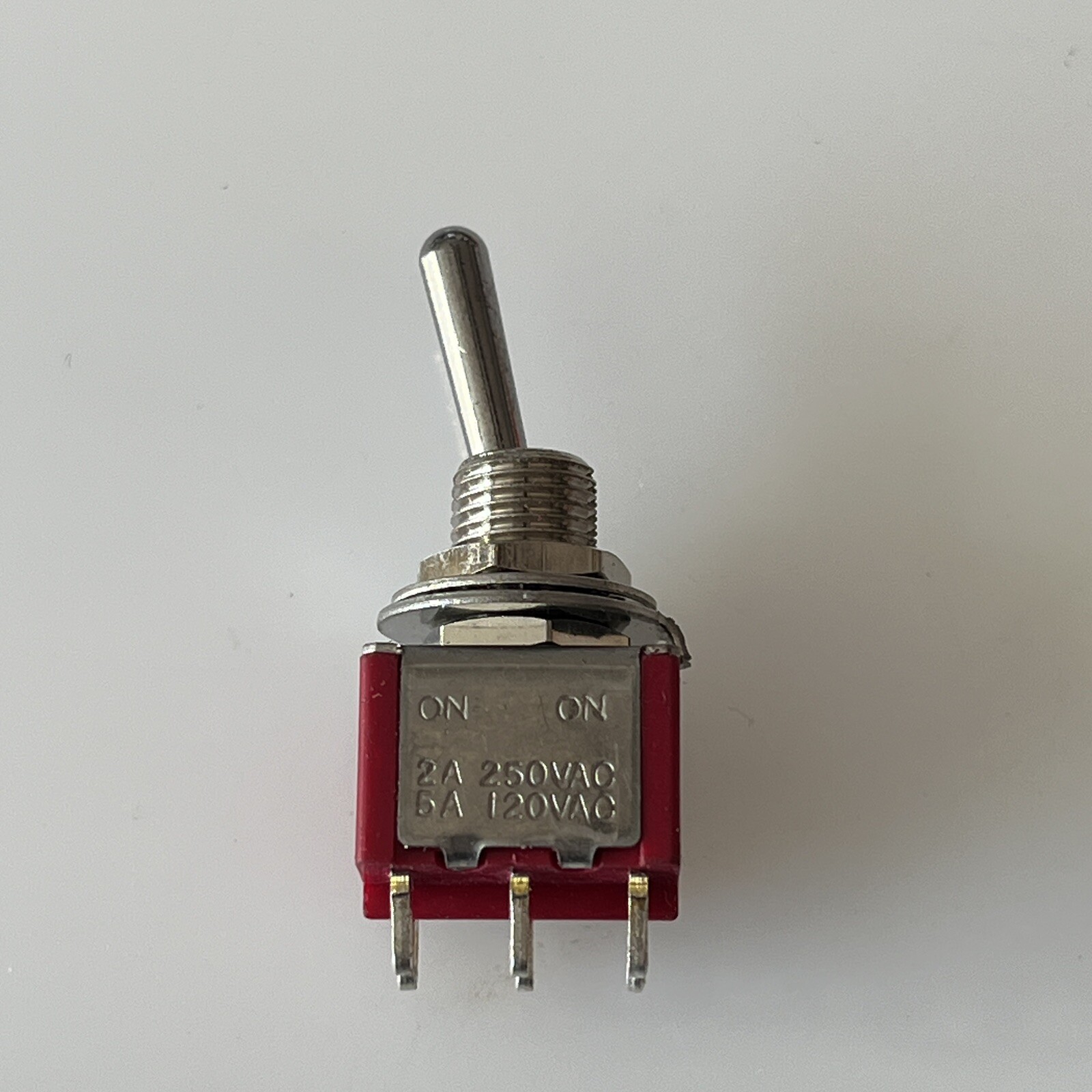 {Qty 5} Miniature Toggle Switch ON ON 2A 5A 250VAC 120VAC