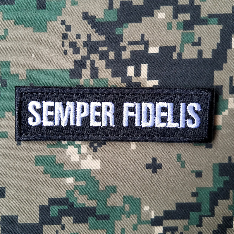 SEMPER FIDELIS U.S. MARINE CORPS 3D BADGE EMBROIDERED HOOK LOOP PATCH /01