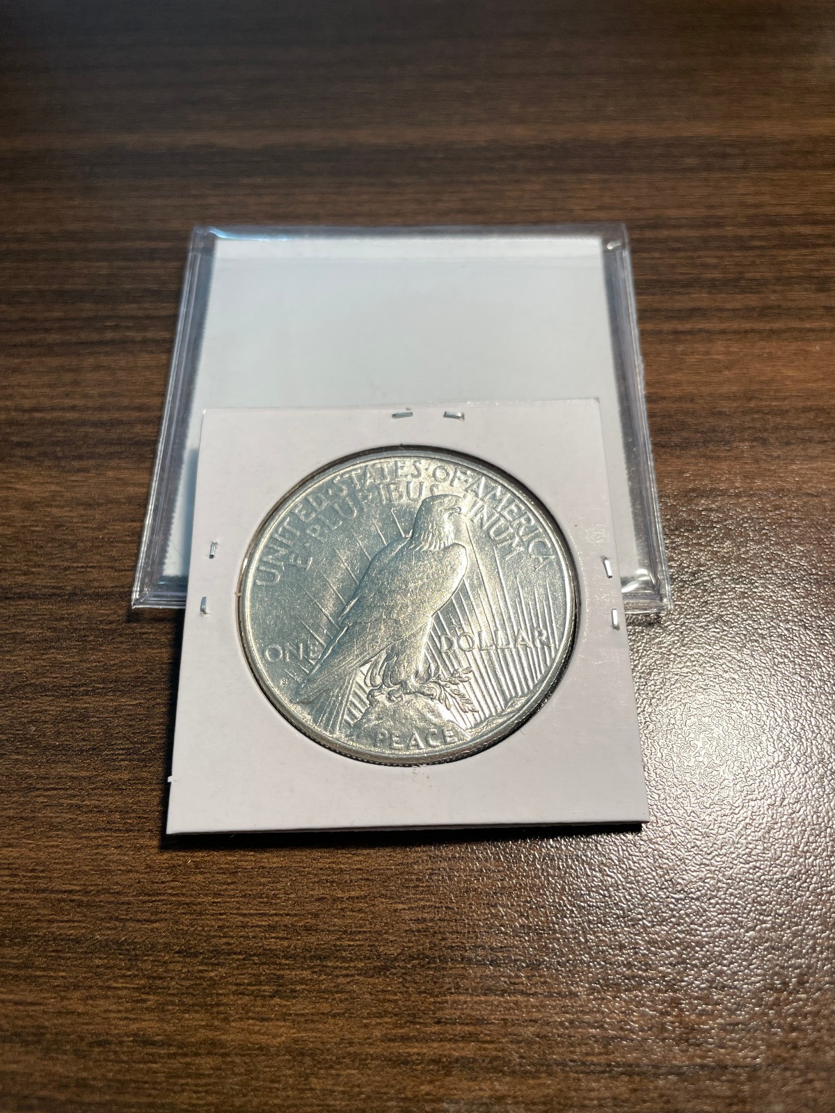 1925-S Peace Silver Dollar $1 ALMOST UNCIRCULATED (AU) Type 2, Low Relief