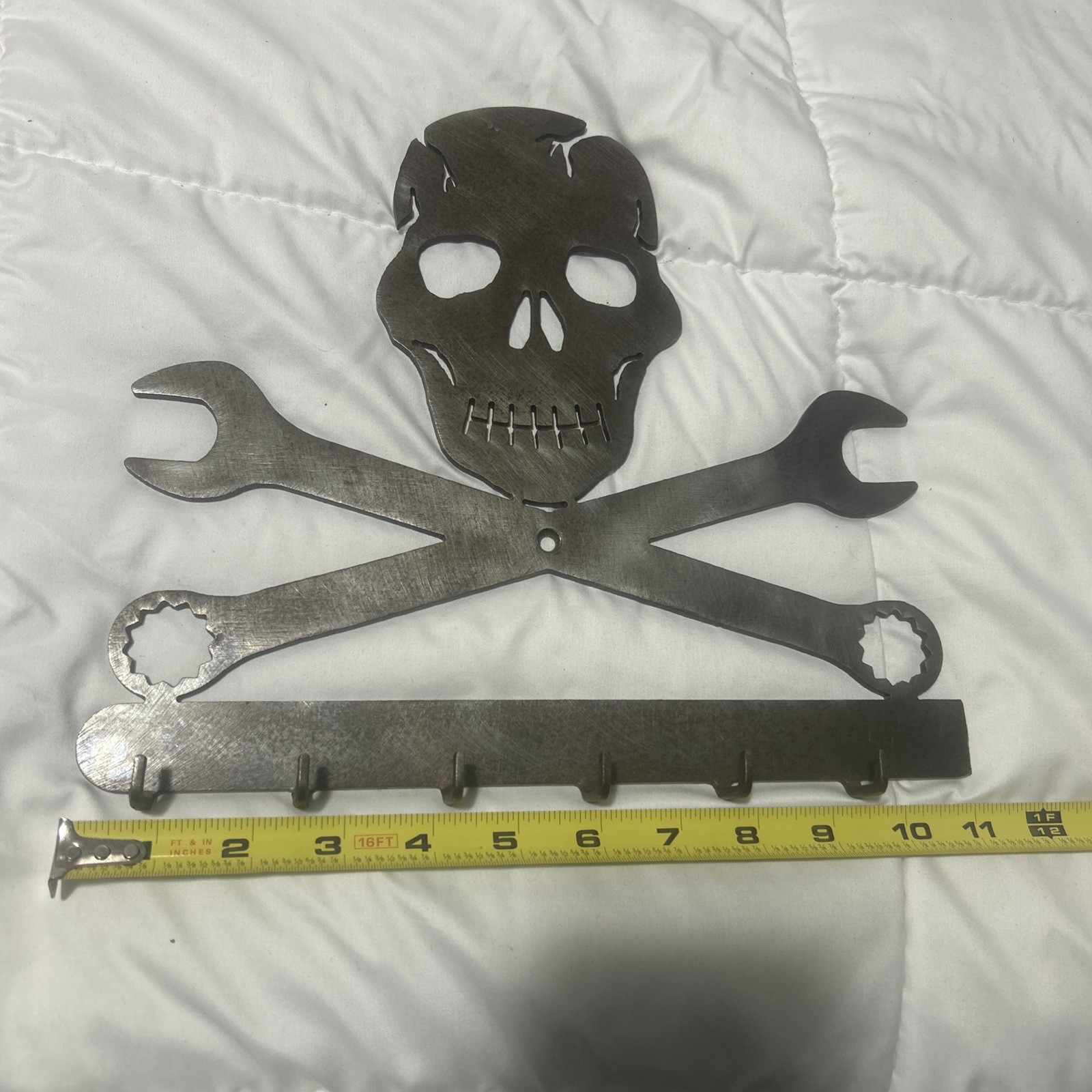 Skull Wrench Key Tool Holder Garage  CNC machined similar to Junkyard digs logo