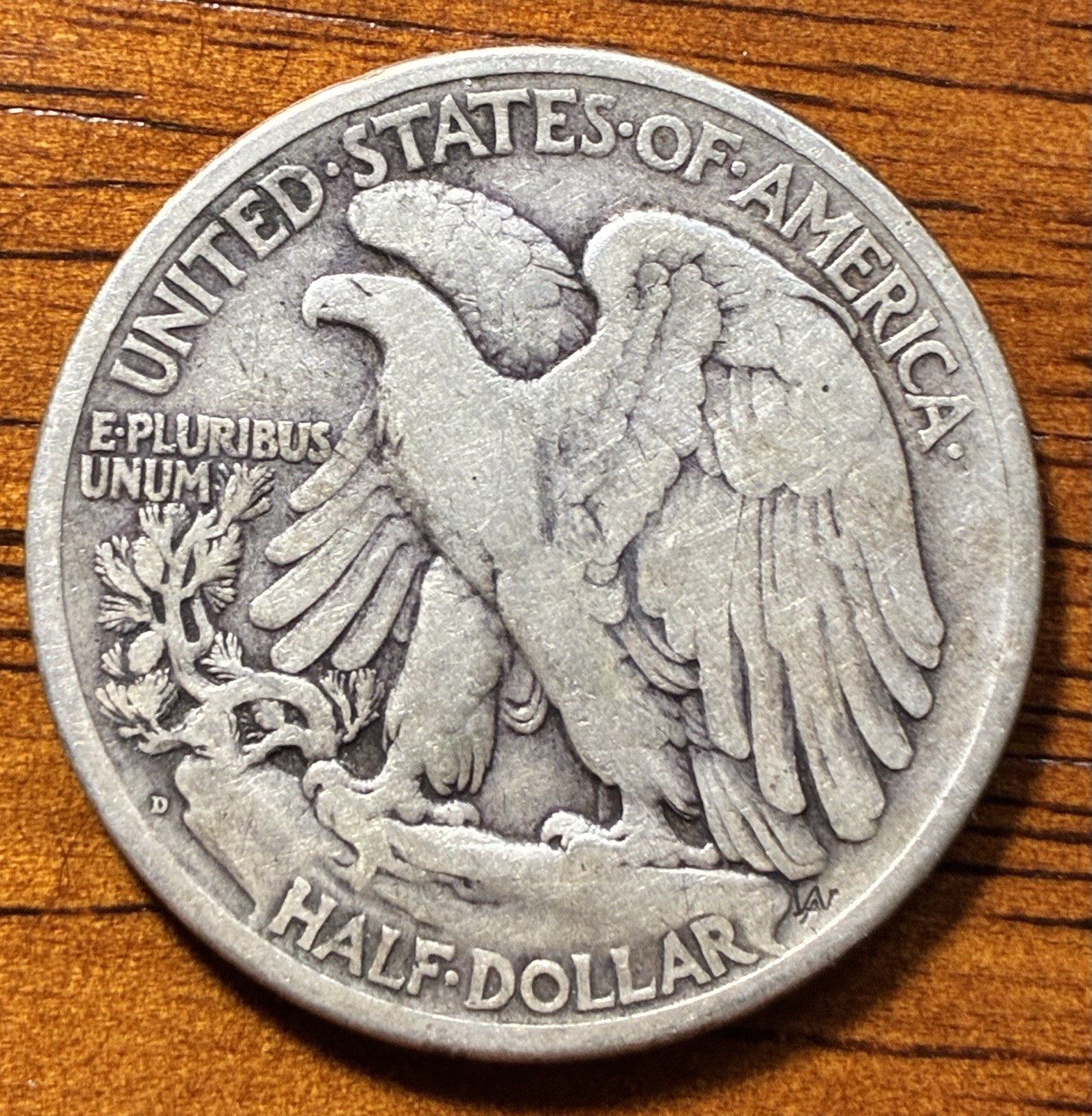 1918-D Walking Liberty Silver Half Dollar