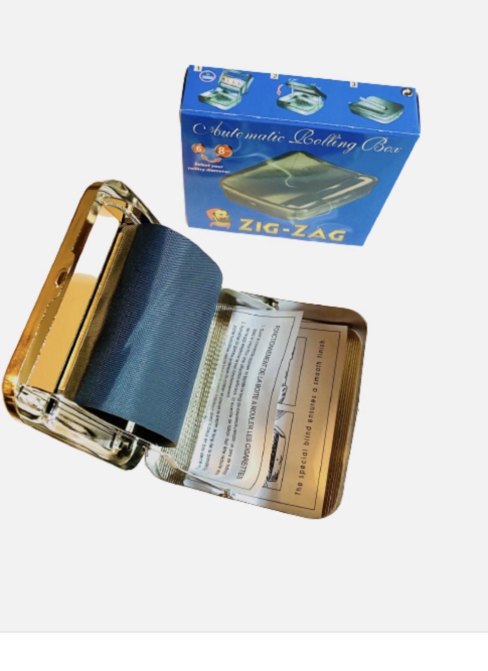 Zig-Zag Metal Cigarette Rolling Machine 70mm Easy Automatic Tobacco Roller BN