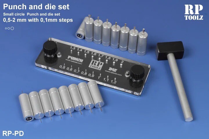 RP Toolz #RP—PD Punch & Die Set .5mm - 2mm Round
