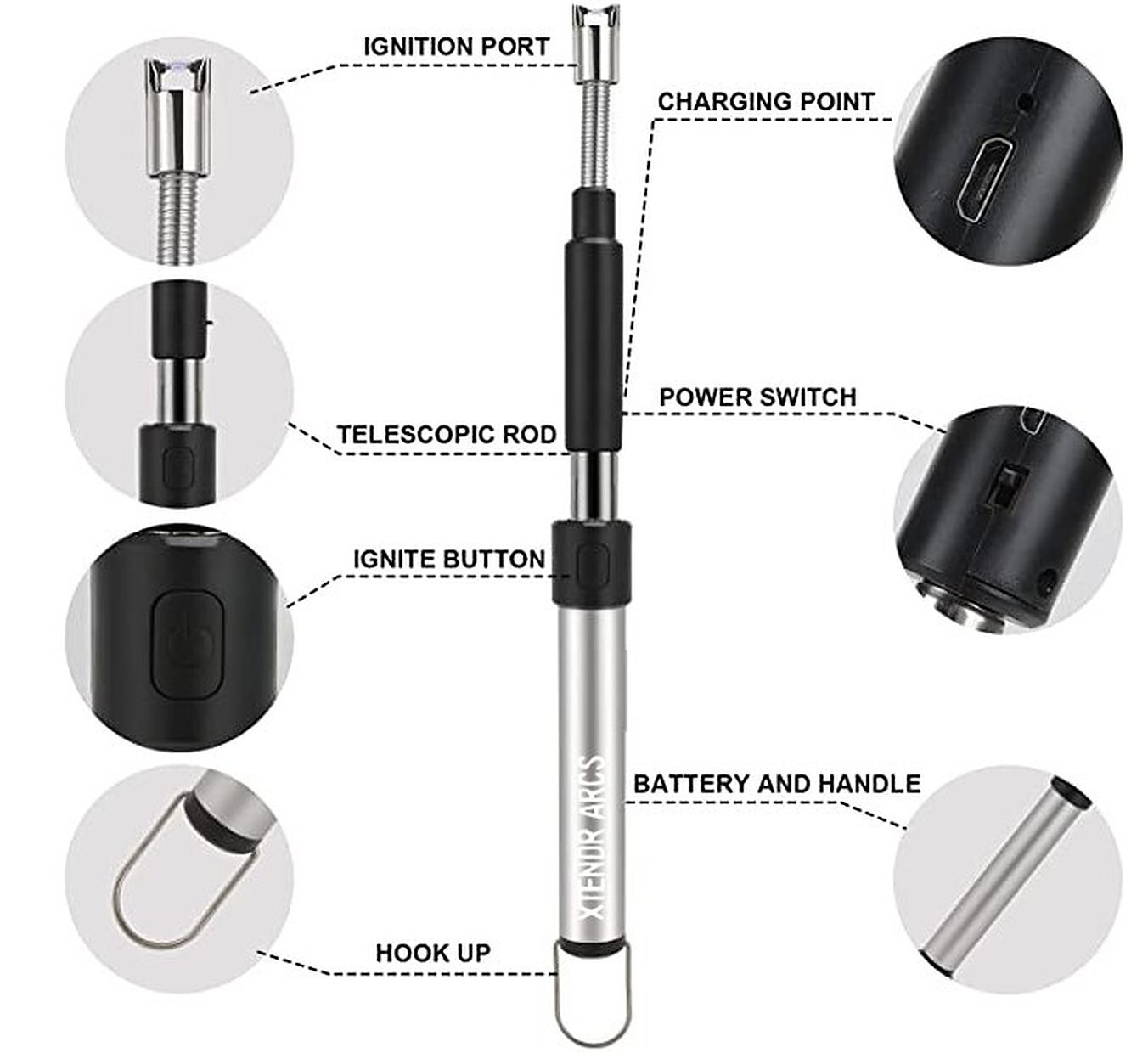 XTENDR ARCS V2 Electronic Extendable Lighter