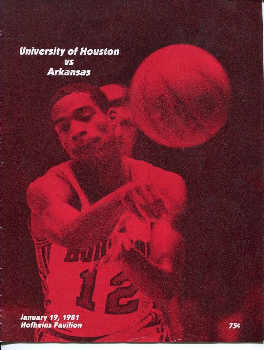 1981 Houston Cougars v Arkansas Basketball Program Clyde Drexler Hofheinz 68645