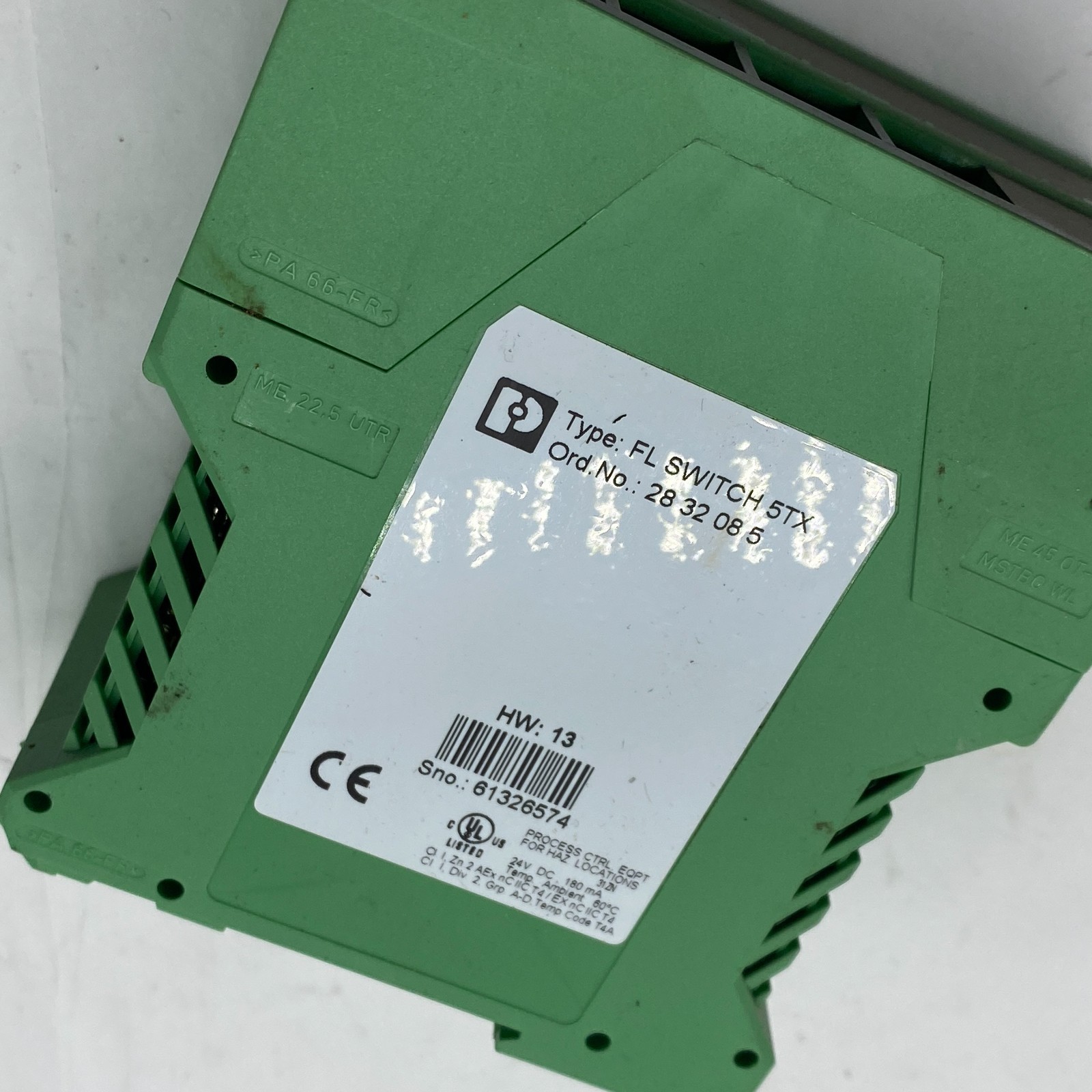 PHOENIX CONTACT TYPE FL SWITCH 5TX INDUSTRIAL ETHERNET SWITCH 28 32 08 5/2832085