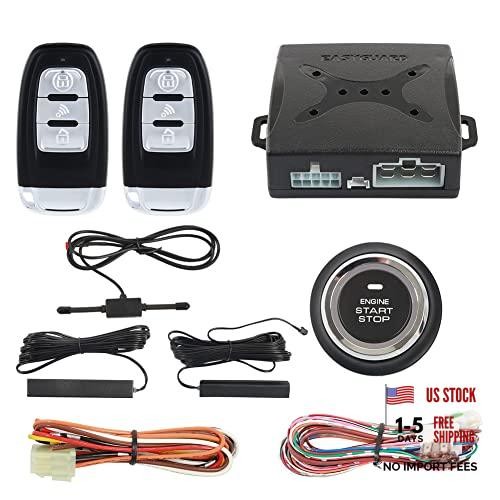 EC003-1 PKE Passive Keyless Entry Car Alarm System Push Button Start Remote