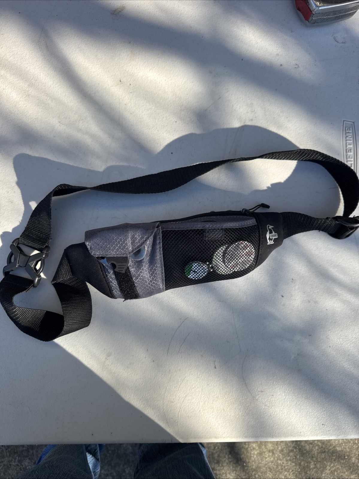 CHUMS Golf Ball Pouch Waist Bag w/ Tees Balls Divot Tools & Markers