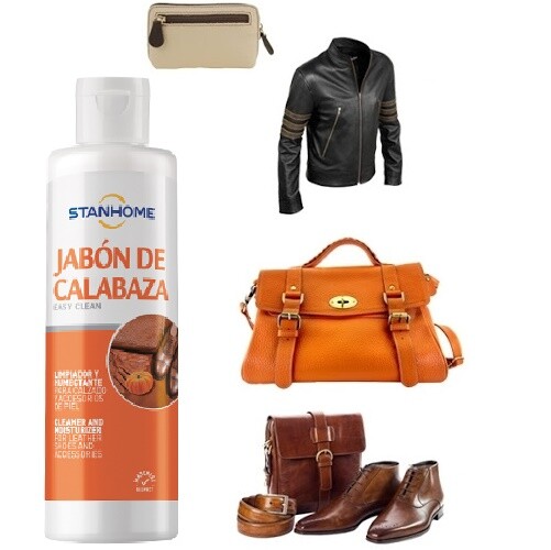 JABON CON EXTRACTO DE CALABAZA DE ESTANHOME LIMPIADOR DE ARTICULOS DE PIEL 230ml