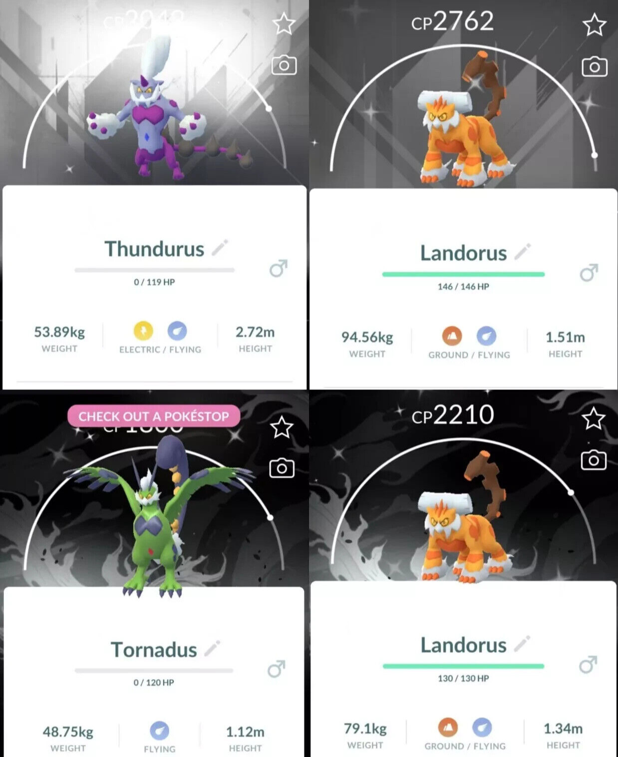 ✨ Therian Shiny Tornadus, Thundurus, Landorus have Special Background - P T C