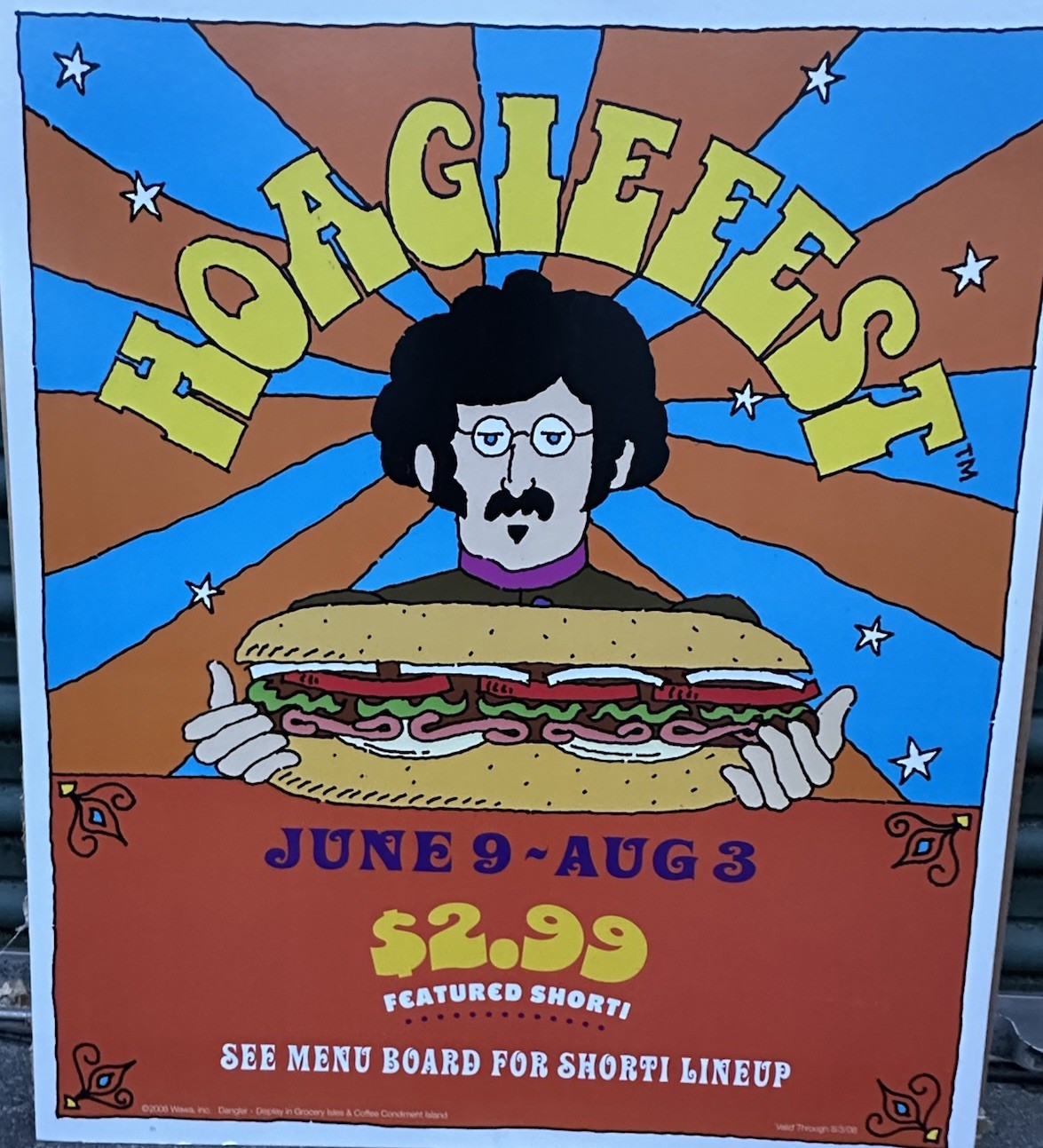 WAWA HOAGIEFEST 2008 Display Sign & Acetate Overlay Advertising
