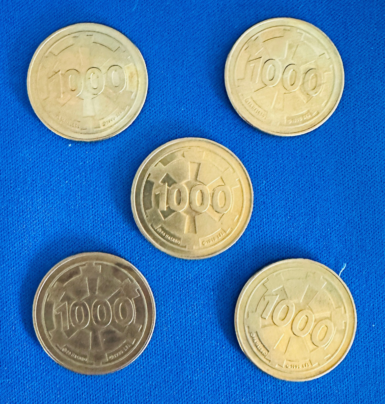 5 Star Wars Imperial Coins 1000 Credits Monopoly Limited Collector Edition 1996