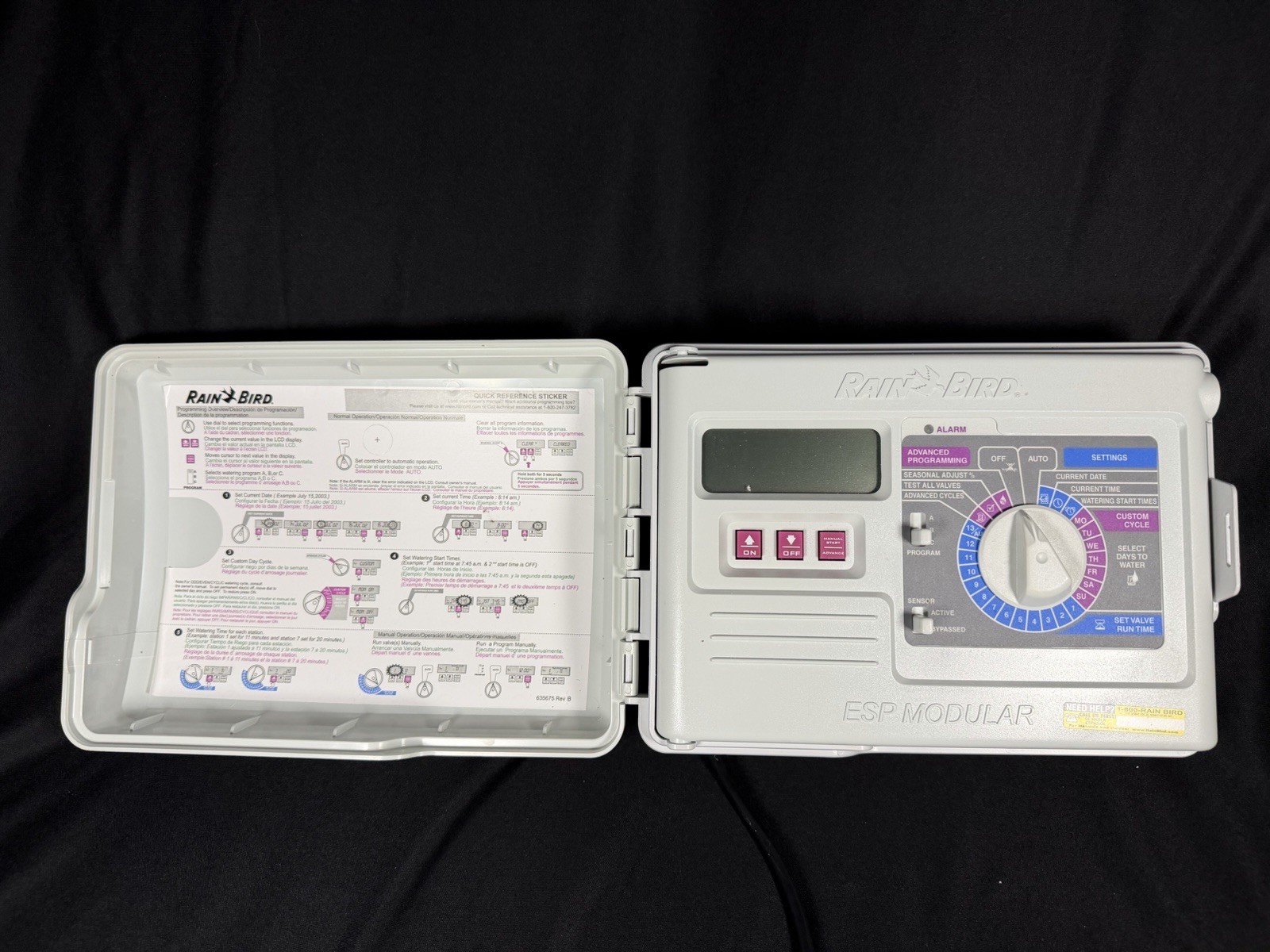 RainBird ESP- Modular 7 Zone Indoor Sprinkler Irrigation Controller TESTED