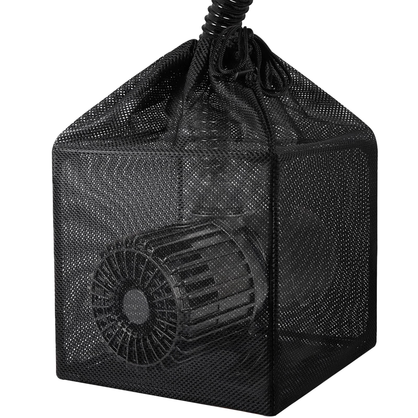 Pond Filter Bag, Pump Barrier Bag, Anti-Clogging Cube Filter Box, Black Media...