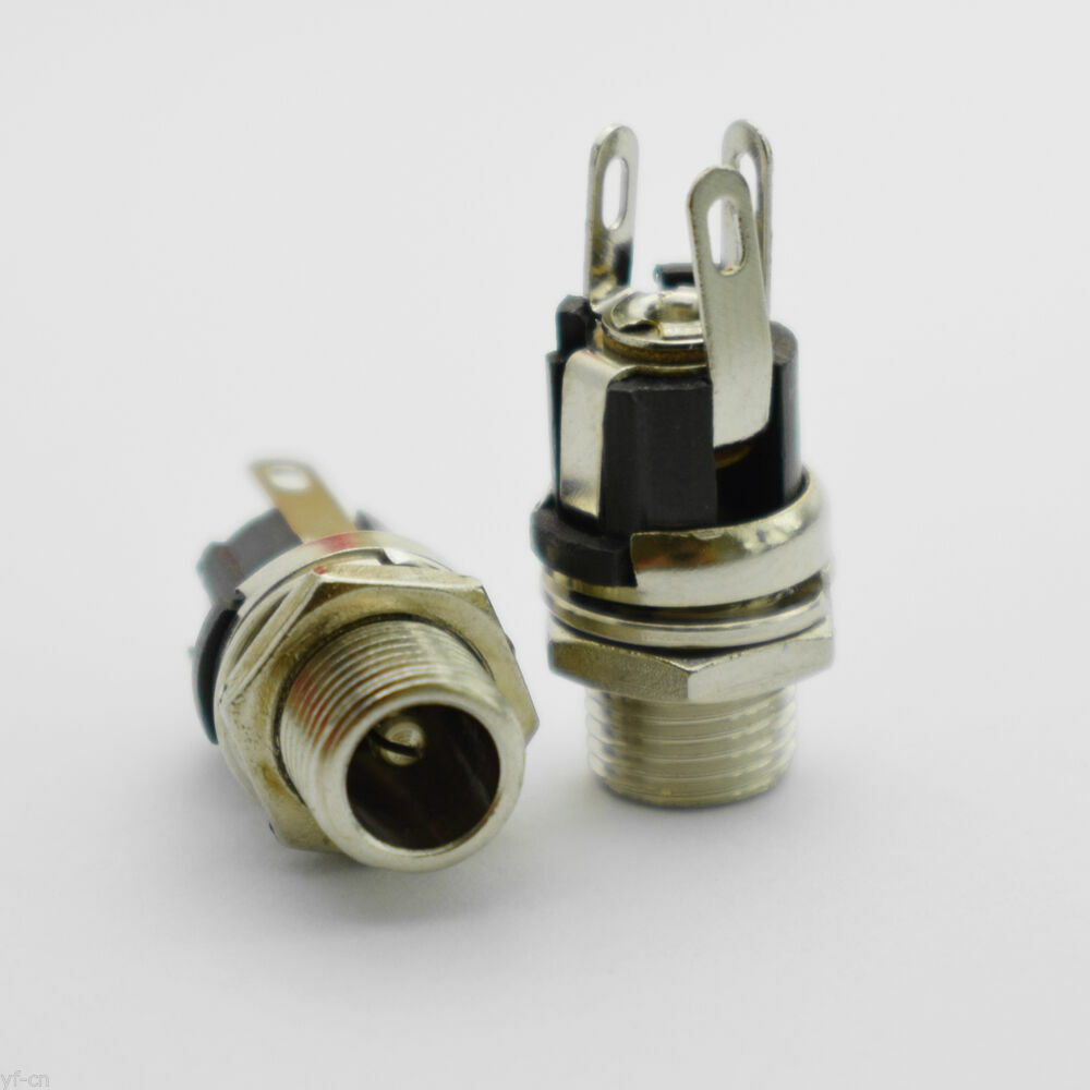 1pc 2.5x5.5mm 2.5mm Brass DC Power Female Jack PC Panel Mount Socket Connector