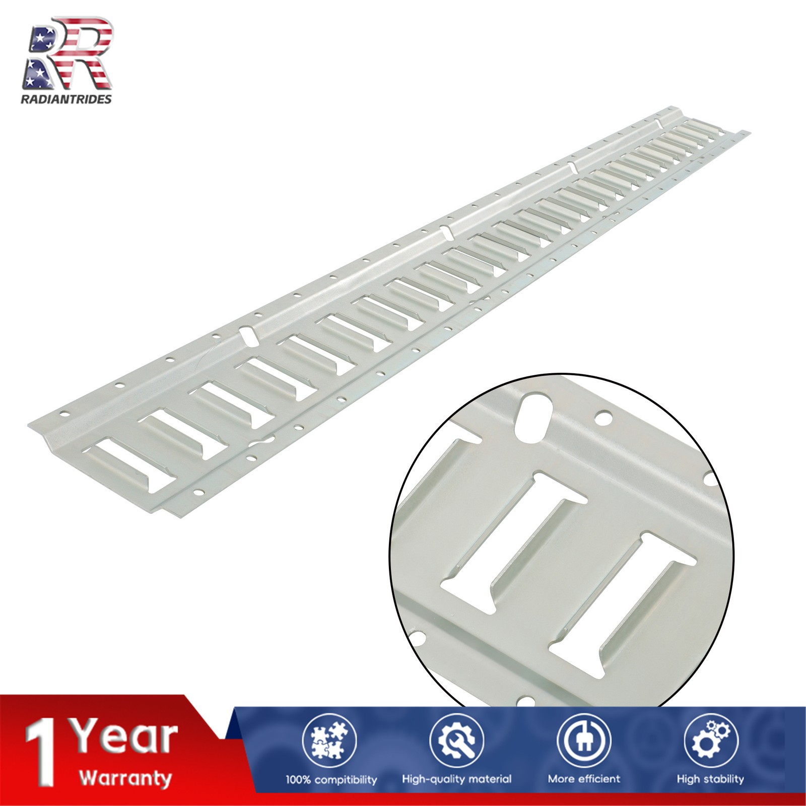 Horizontal Silver E Track Rails 4 Pack 4 Foot Fit For Enclosed Cargo Trailer