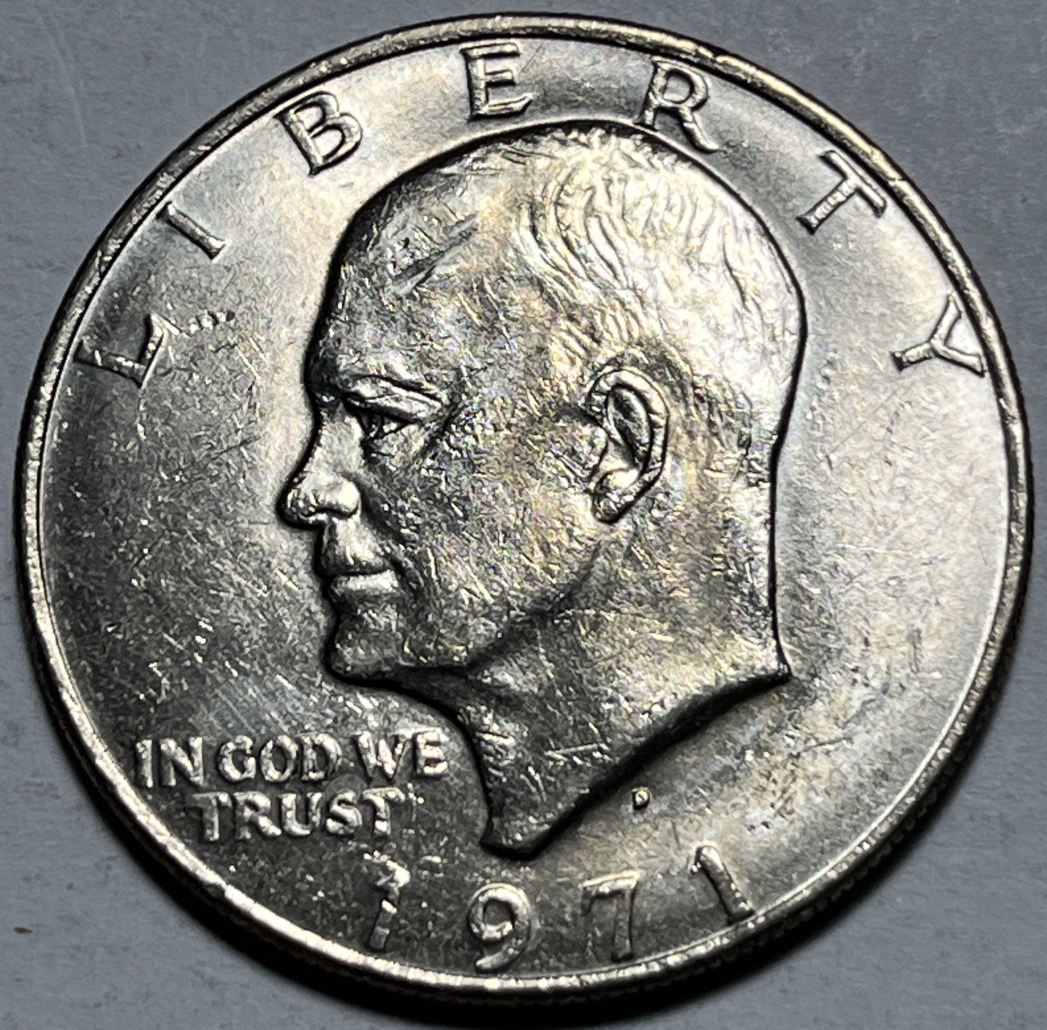 1971 D Eisenhower Dollar Errors Strike Through Grease Die Cracks Many Errors