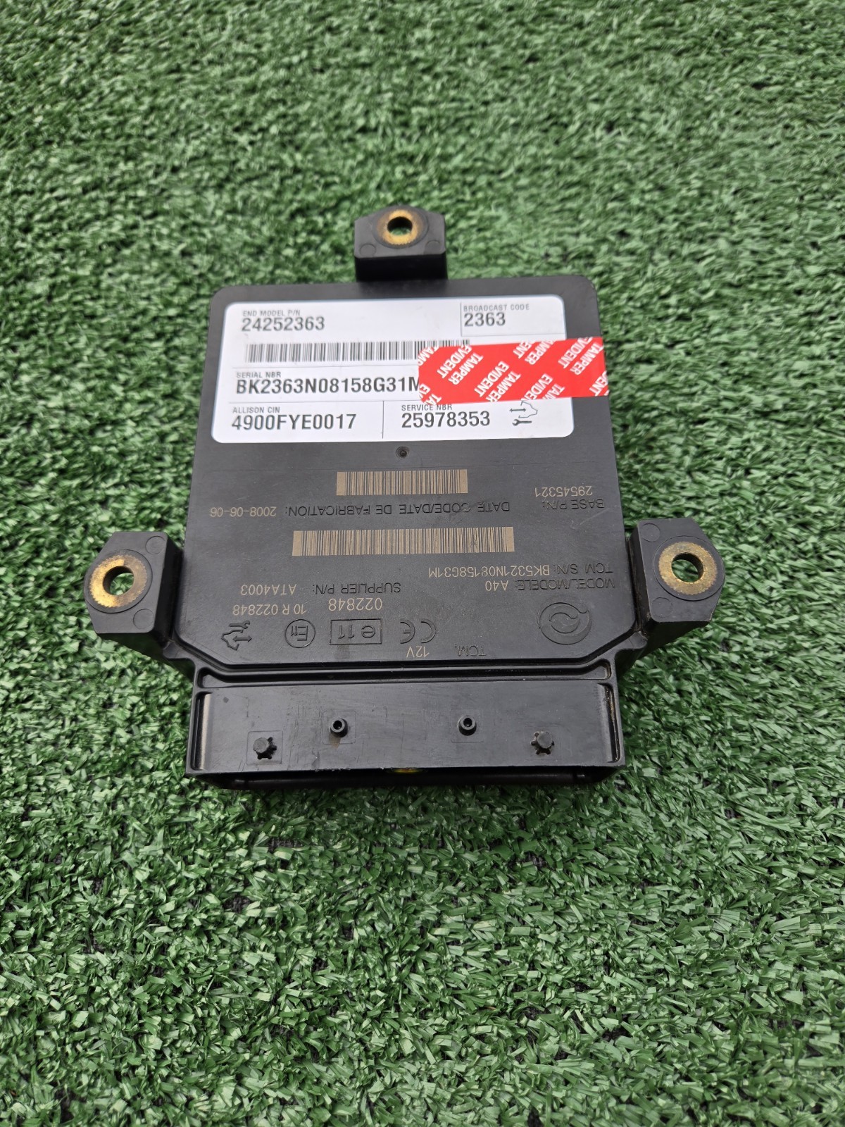 09 - 15 Silverado / Sierra 6.6L TCM Transmission Control Module TCU OEM 24252363