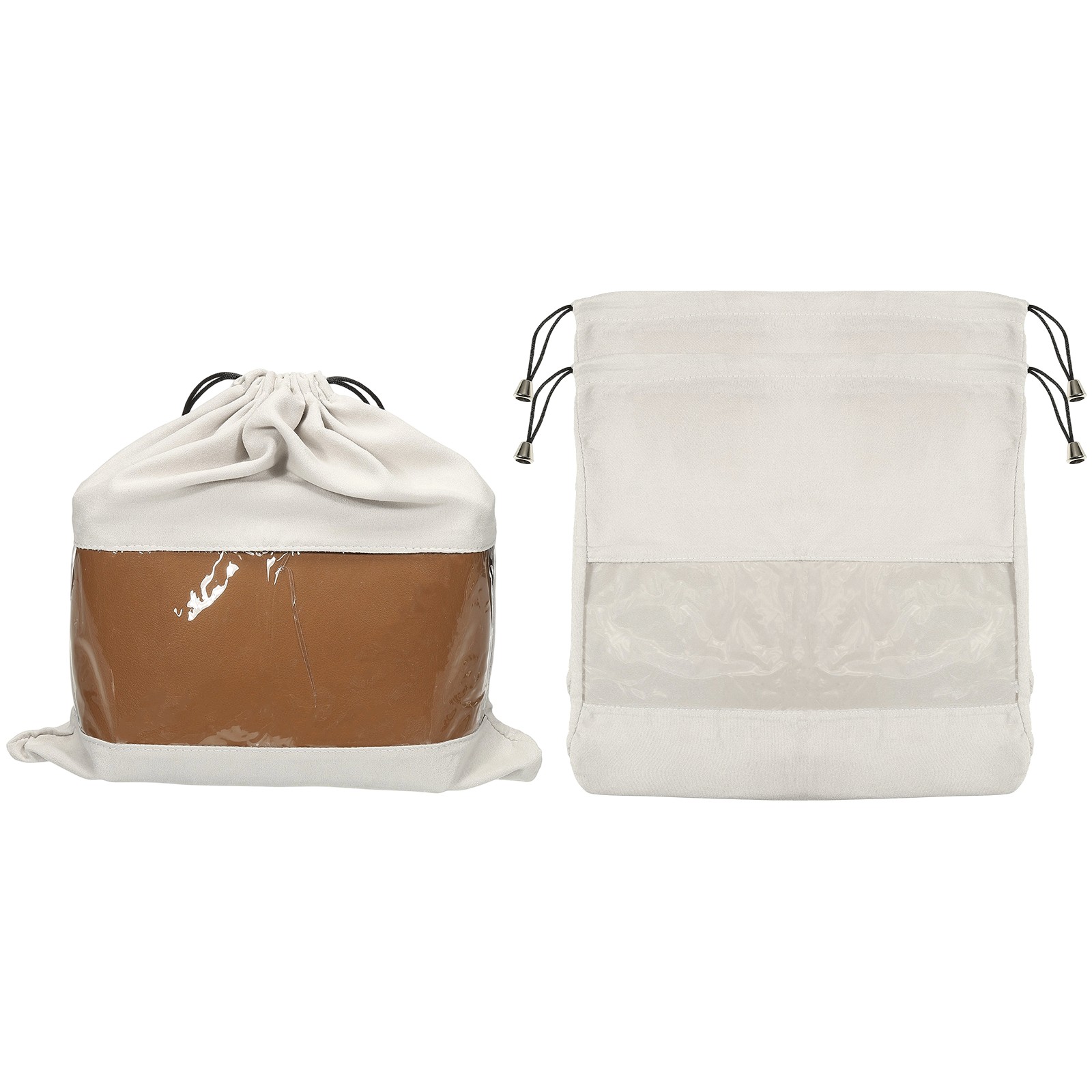 3Pack Dust Bags 15.35"x15.35"Cover Storage Bags with Window, Gray
