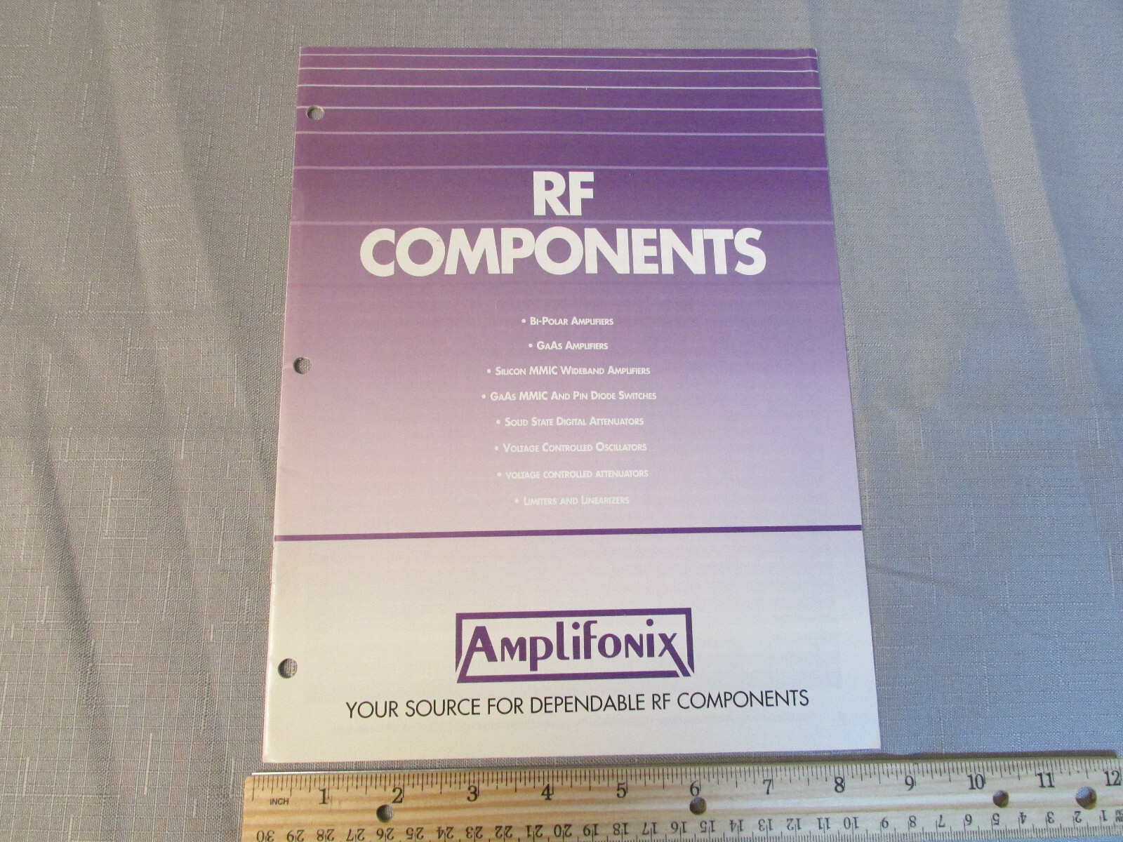 Amplifonix RF Components Catalog 1994 19pp