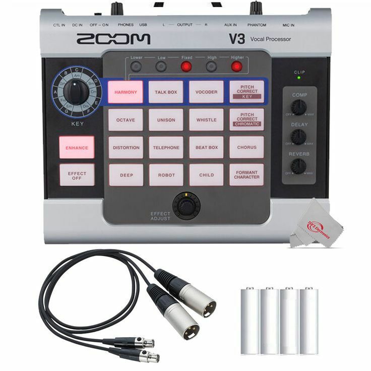 Zoom V3 Vocal Processor +  Zoom TXF-8 TA3 to XLR Cable