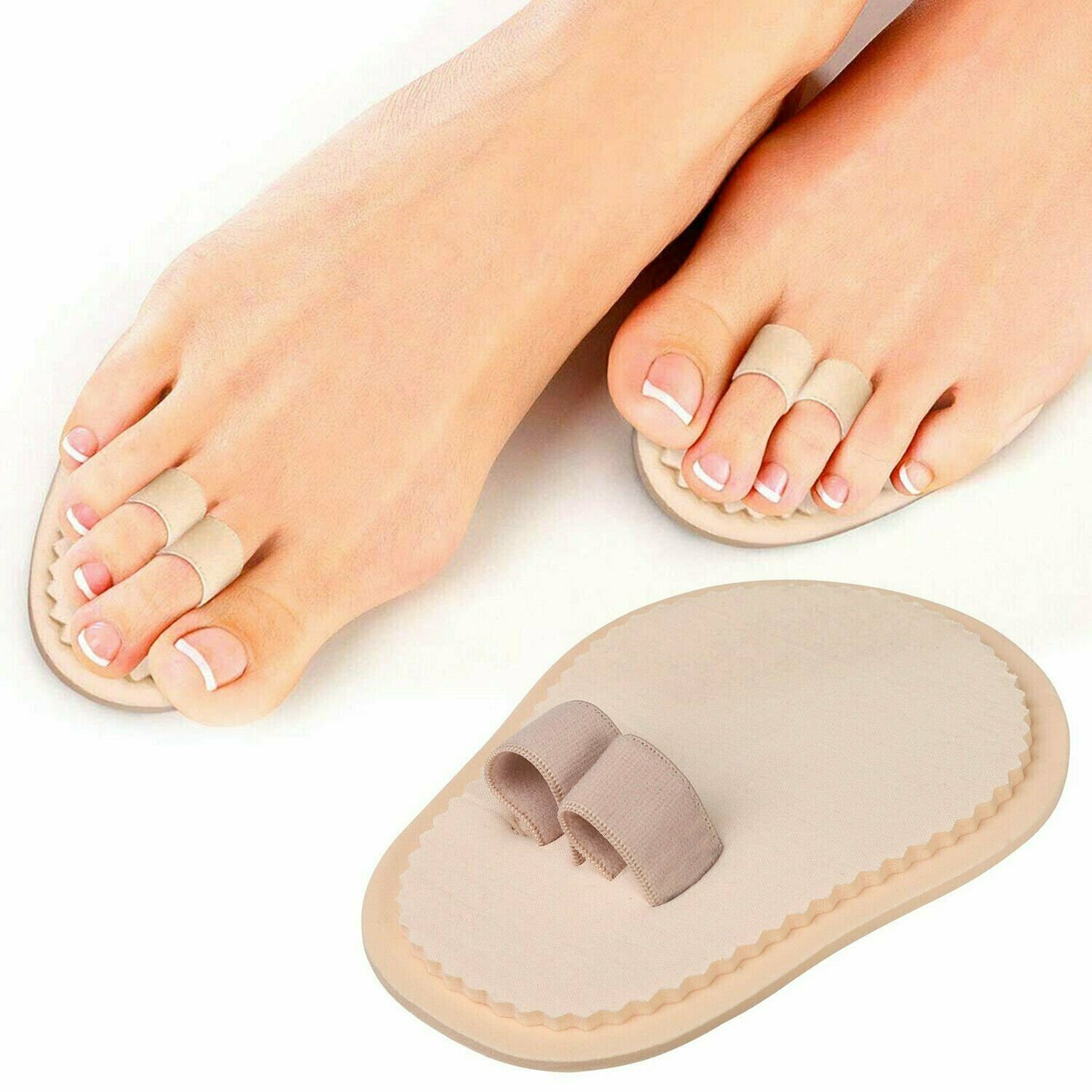 Double Toe Straightener Separator for Crooked, Hammer Toe, Overlapping Toes