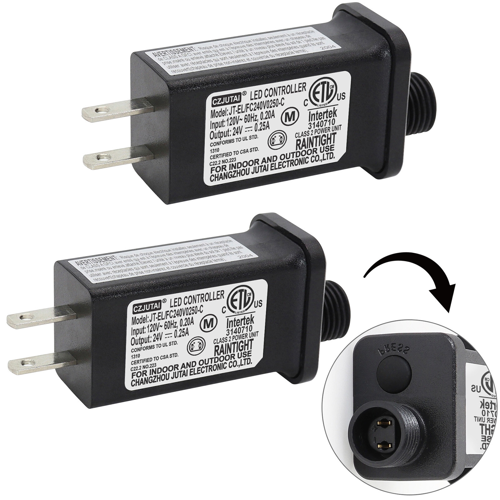 Power Supply for CZJUTAI JT-EL/FC240V0250-C 2 PCS for Christmas Lighting Sx