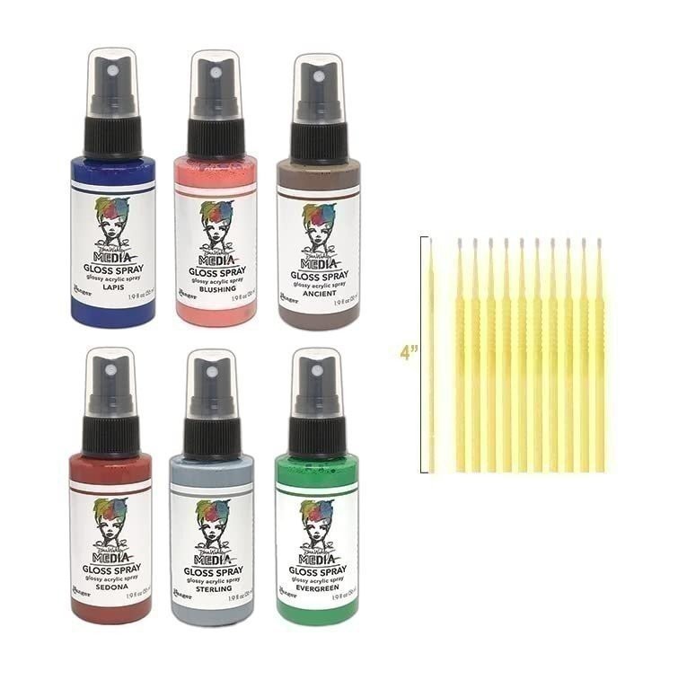 PTP Flash Deals NEW Ranger Dina Wakley Media Gloss Spray Bundle Blending Sticks
