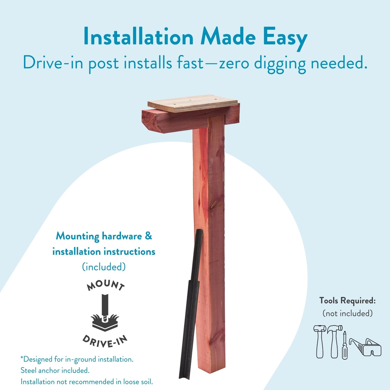 L Mailboxes Dpk000am Drivein Post No Size Aromatic Cedar