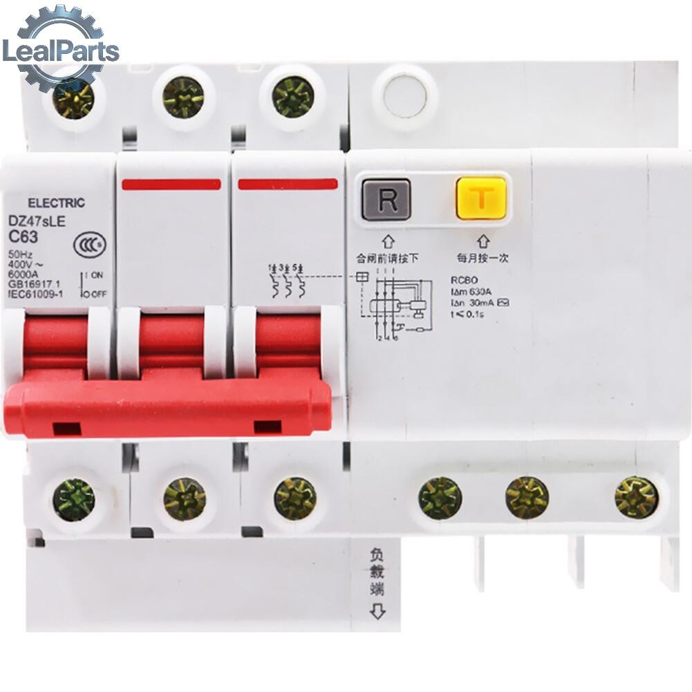 1Pcs New For DELIXI  Circuit Breaker Type C 63A DZ47sLE C63 3P