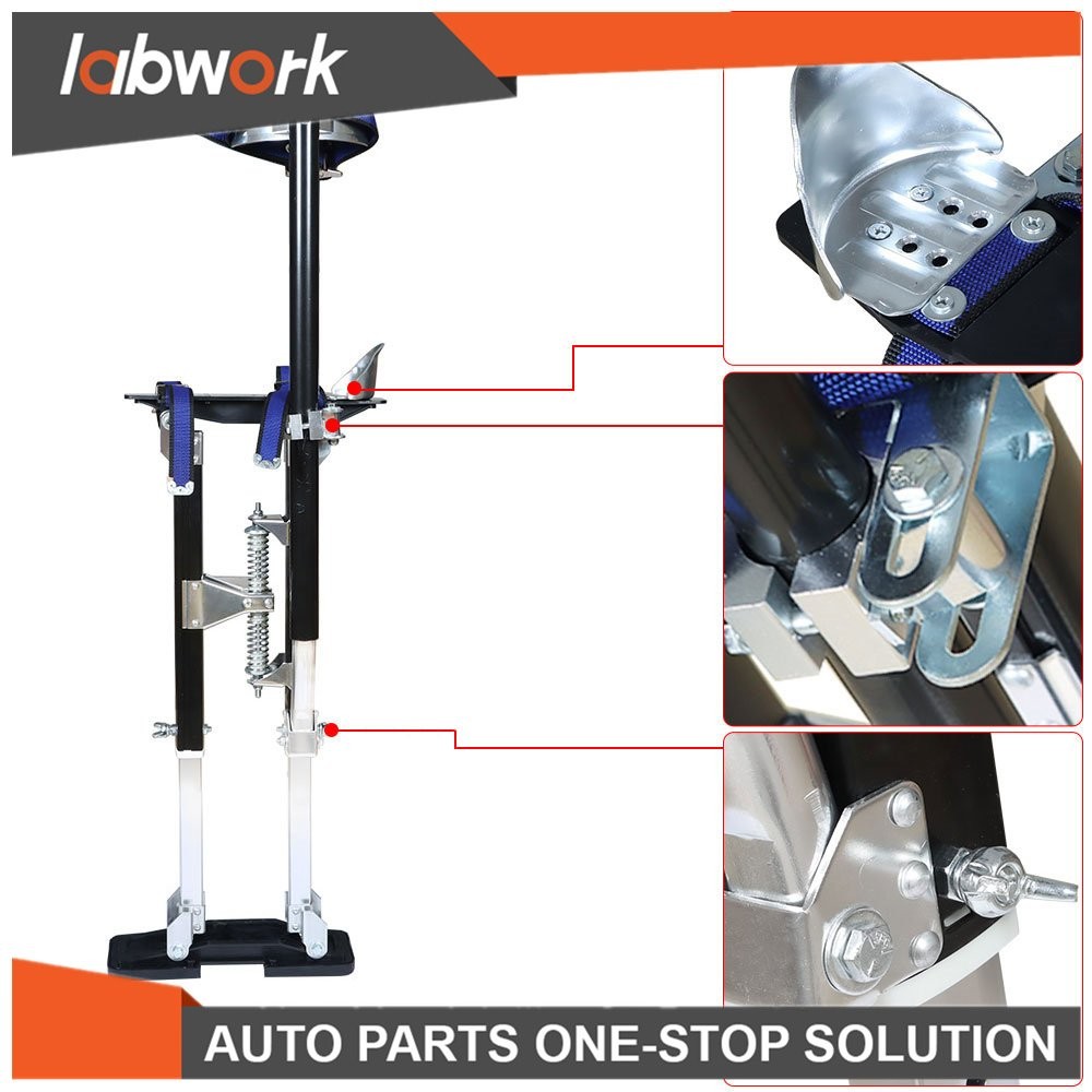 Labwork Black Adjustable 18”-30” Drywall Stilts Tool For Painters Walking Taping