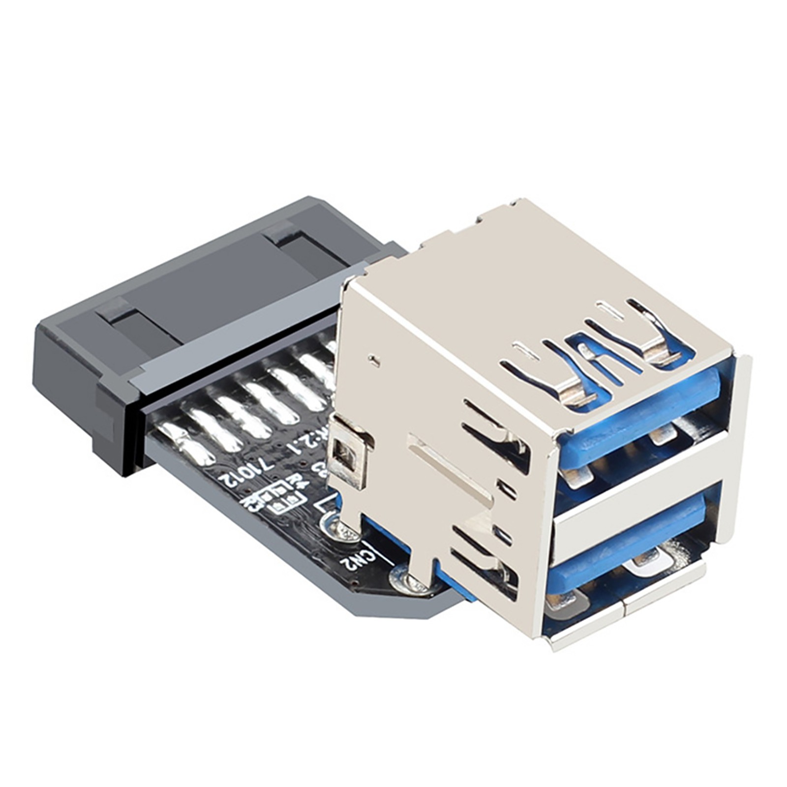 Motherboard USB3.0 19PIN / 20PIN Connector To 2 Ports USB3.0 Female Adapter dd