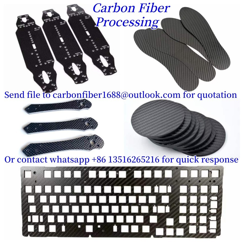 Carbon Fiber Sheet Plate Panel Custom CNC Cut Process Carve FPV Drone Arm Frame