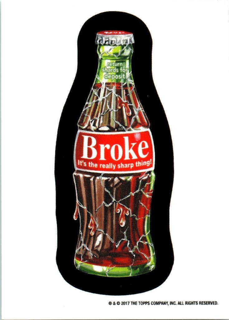2017 WACKY PACKAGES OLD SCHOOL SERIES 6 TAN BACK CARD BROKE SHARP THING (COKE)