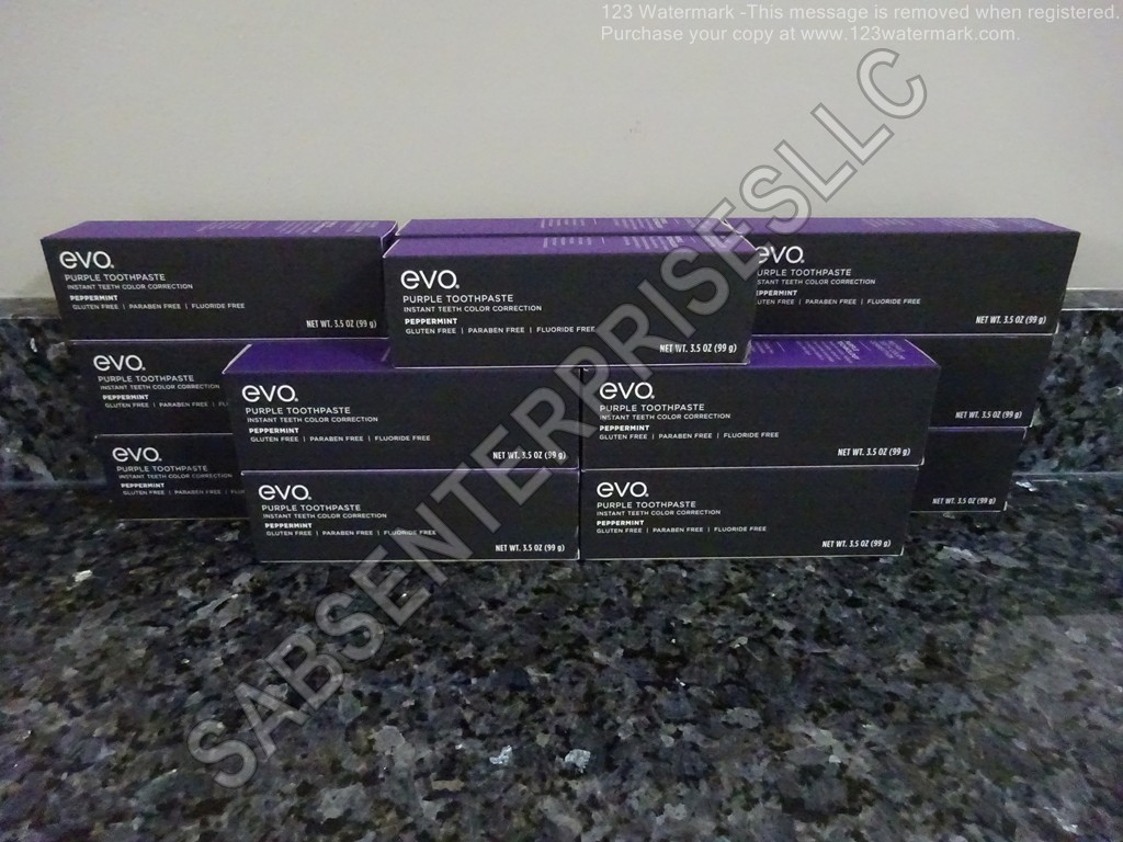 14 EVO Purple Toothpaste Teeth Color Correction PEPPERMINT Fluoride Free 3.5 oz.