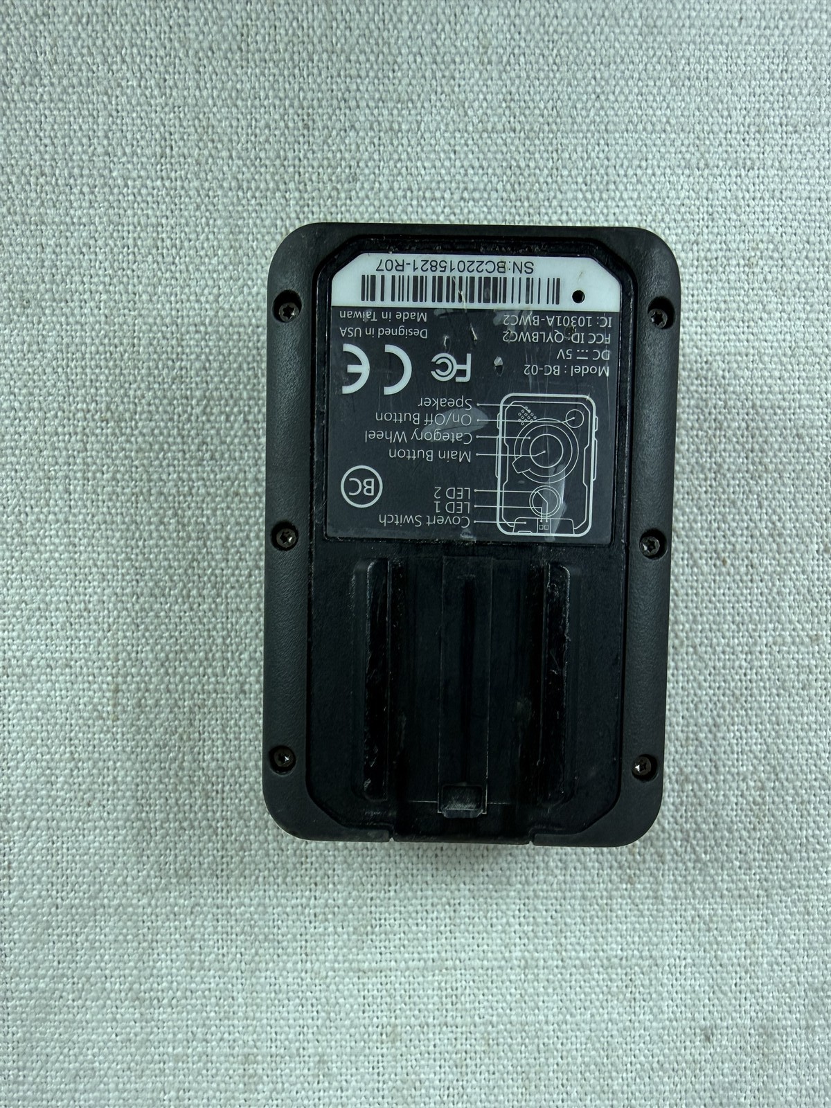 Getac BC-02 Body worn camera | Camera only, includes charging base