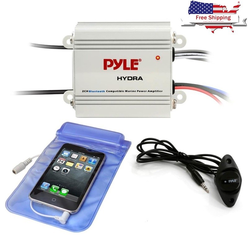 Wireless Bluetooth 200W Waterproof Car Marine Amplifier 2 Channel Subwoofer Amp