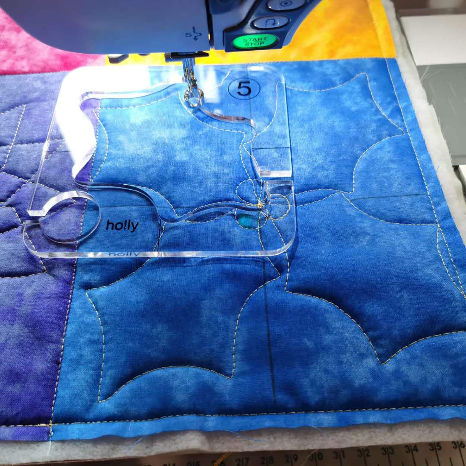 HONEYSEW Free Motion Quilting Template Series 5 with Holly