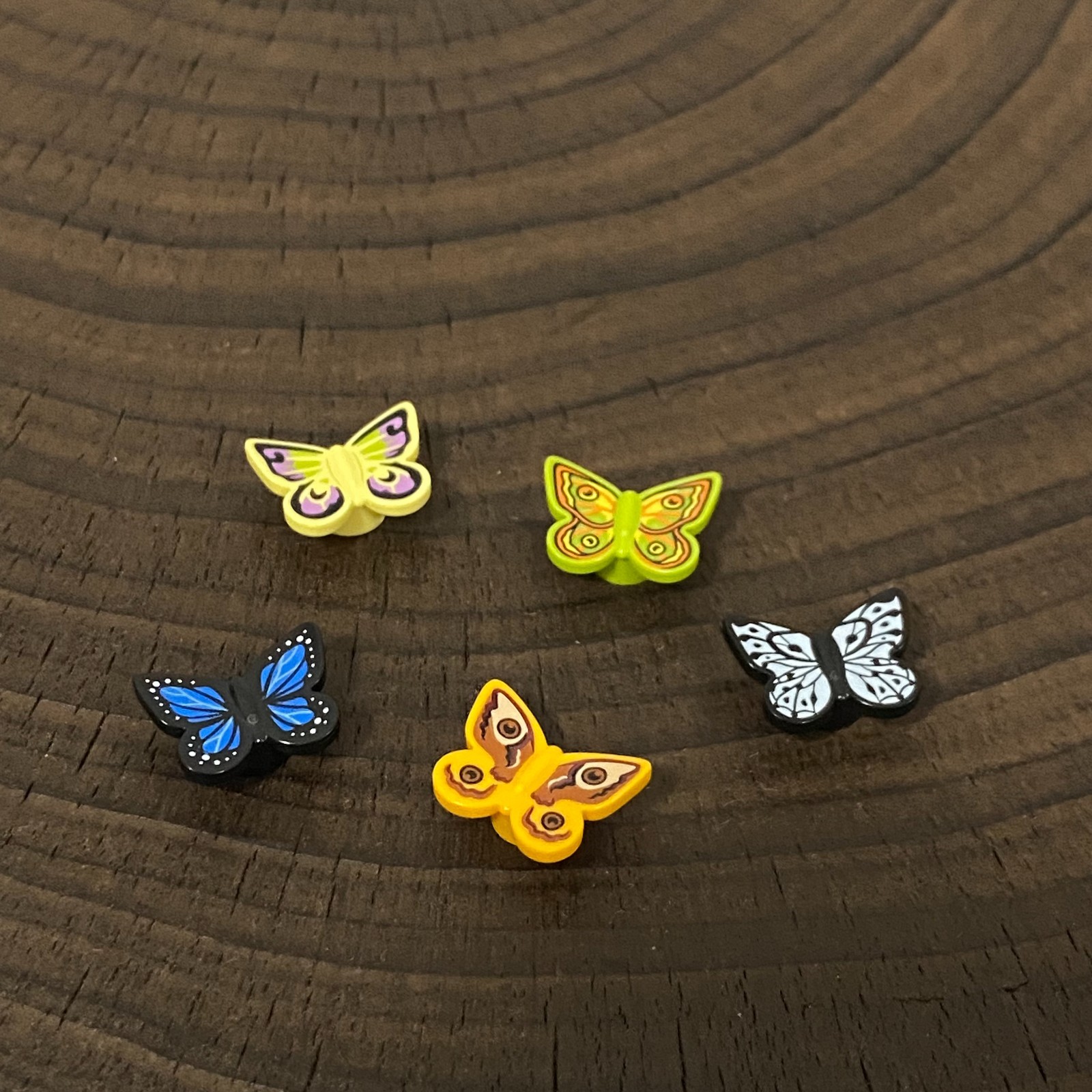 5Pcs Miniature Pink Butterfly Model MOC Scenery Building Blocks Accessory New