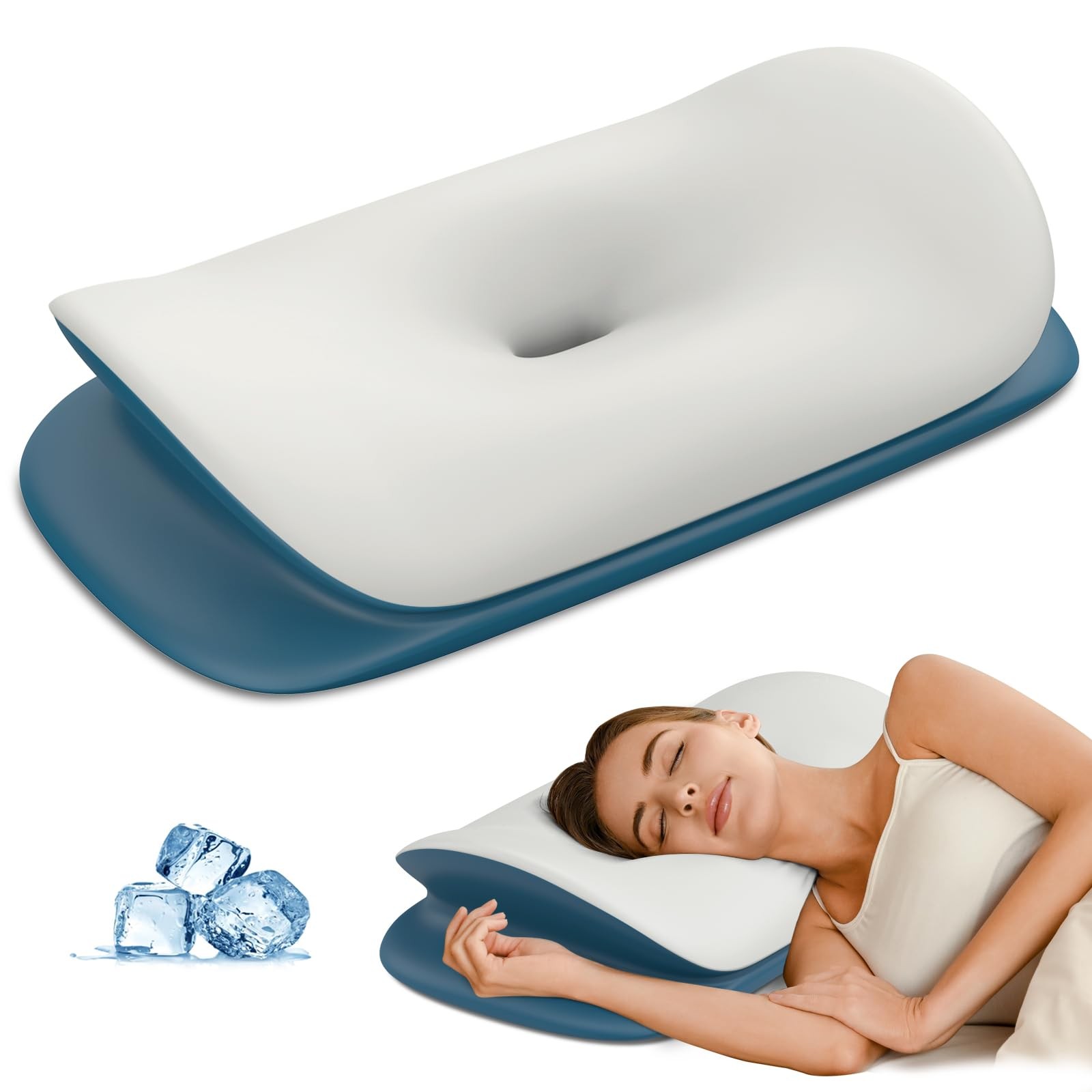 Cervical Neck Pillow - Ergonomic Memory Foam Contour Pillows for Side, Back &...