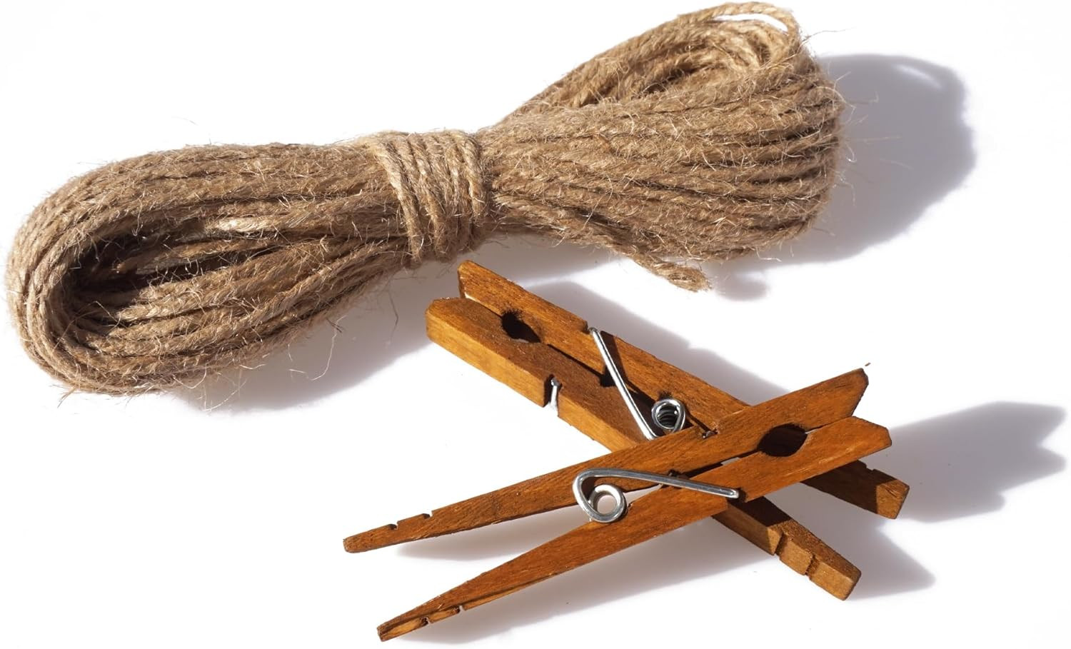 Jute Rope 2.5mm 90ft Natural for Large Clothespins