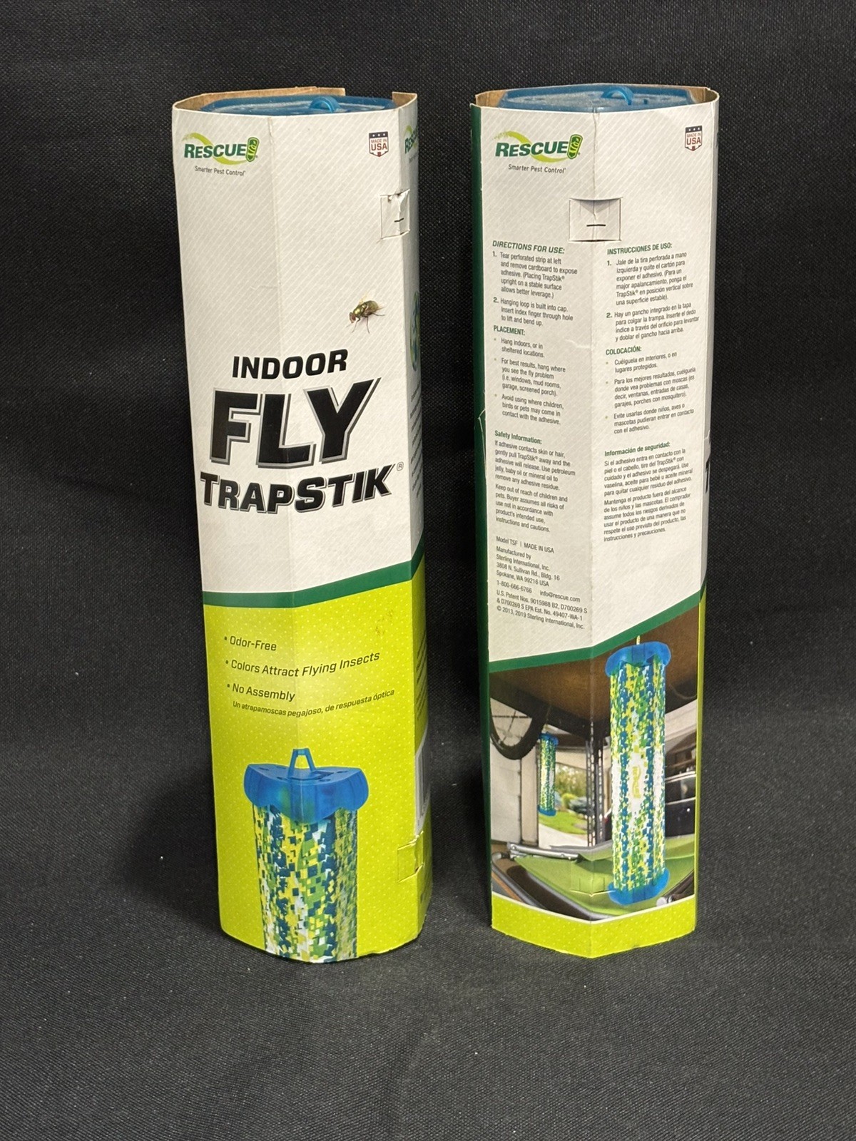 2 Pack RESCUE Fly TrapStik Indoor Hanging Fly Trap Non-toxic